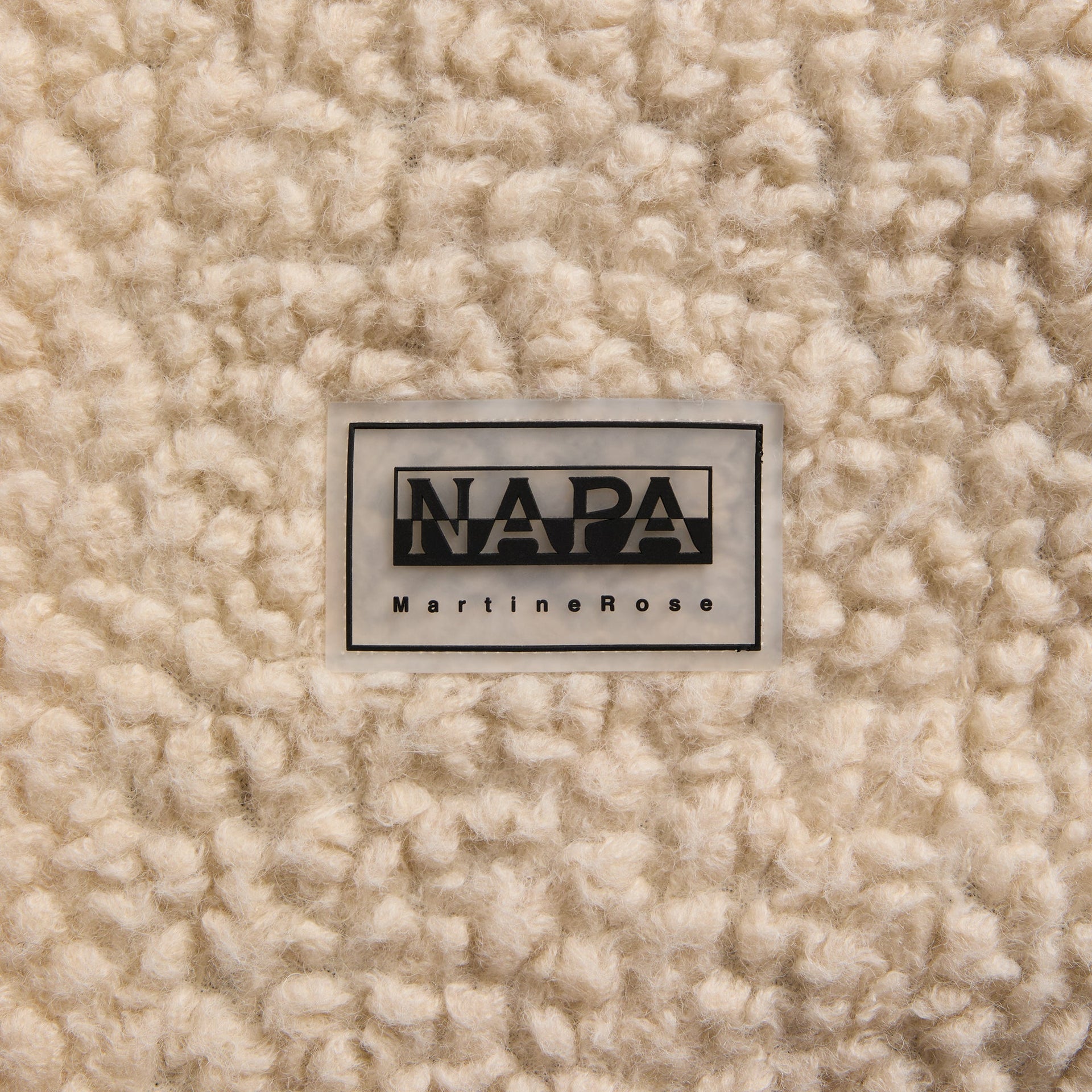 Martine Rose x Napapijri 1/2 Zip Long Sleeve Zip-up Sweater - White Whisper N1A