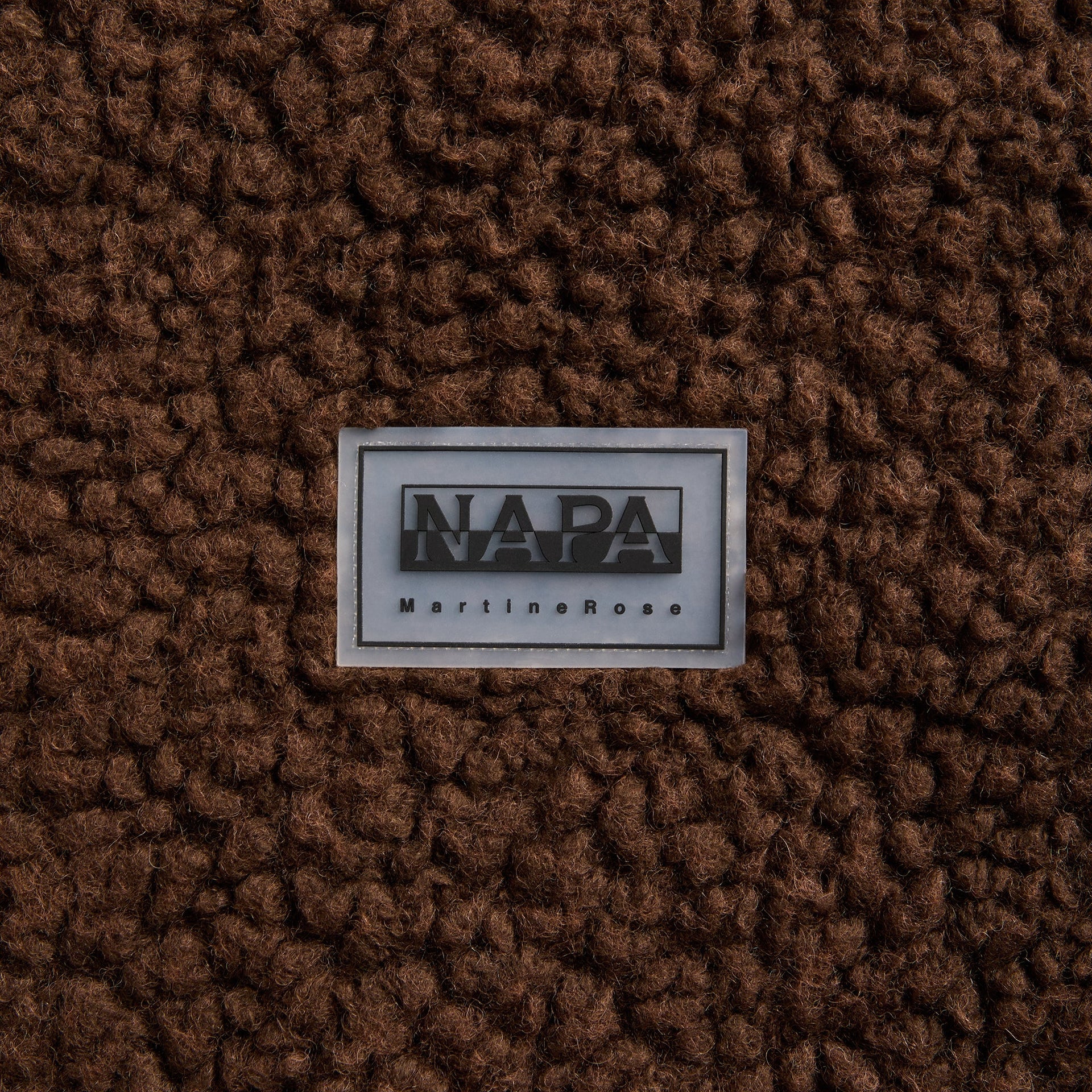 Martine Rose x Napapijri 1/2 Zip Long Sleeve Zip-Up Sweater - Shaved Choc Wt1