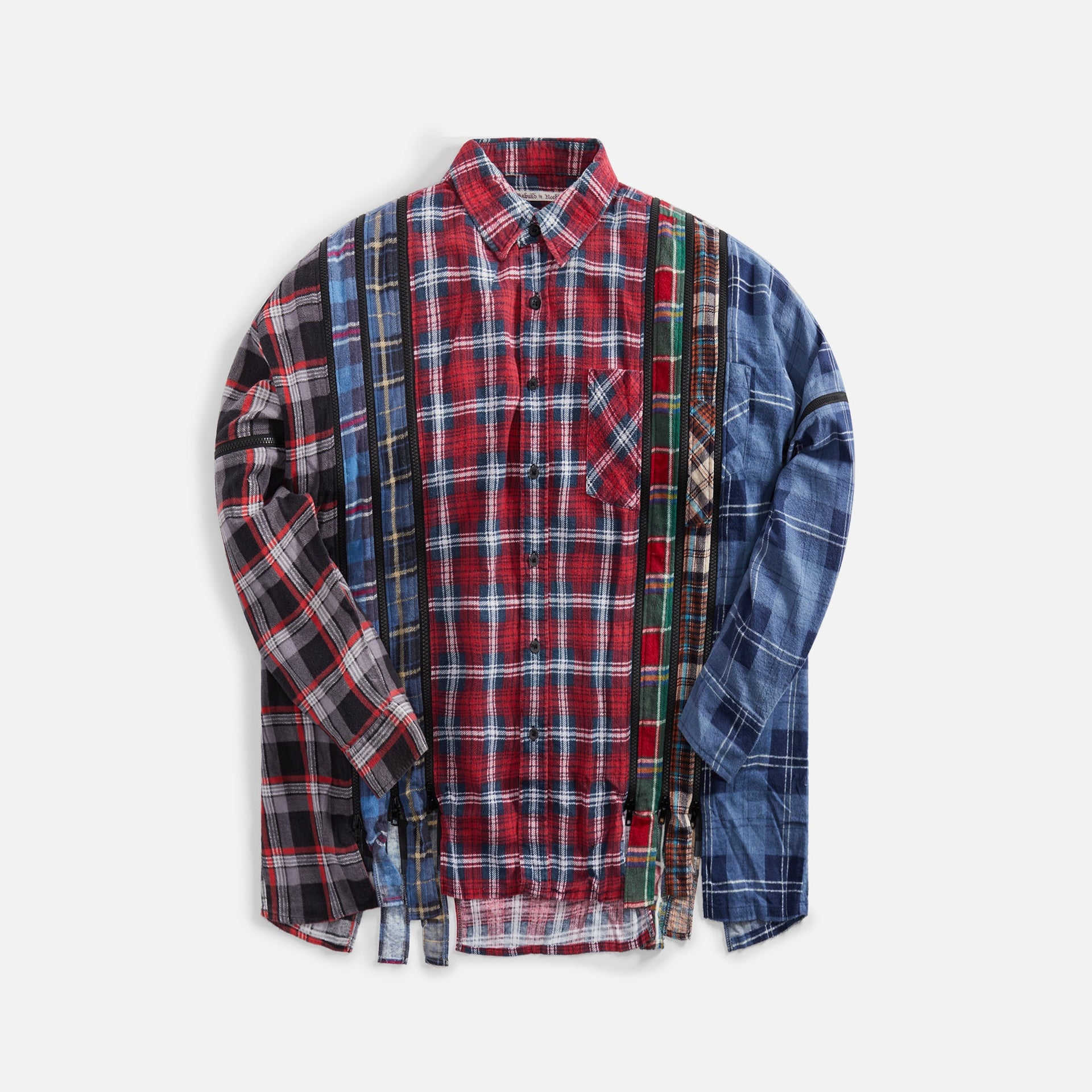 Needles 7 Cuts Zipped Wide Flannel Shirt - Multi