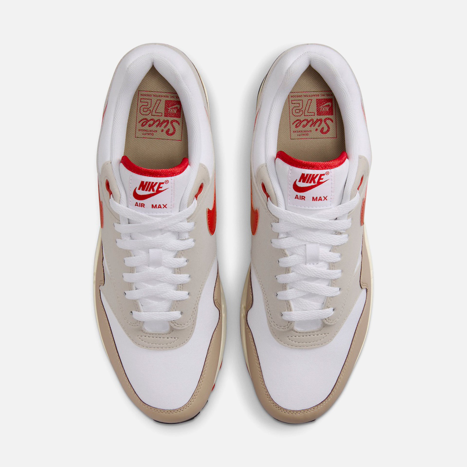 Nike Air Max 1 - White / University Red / Cream / Limes