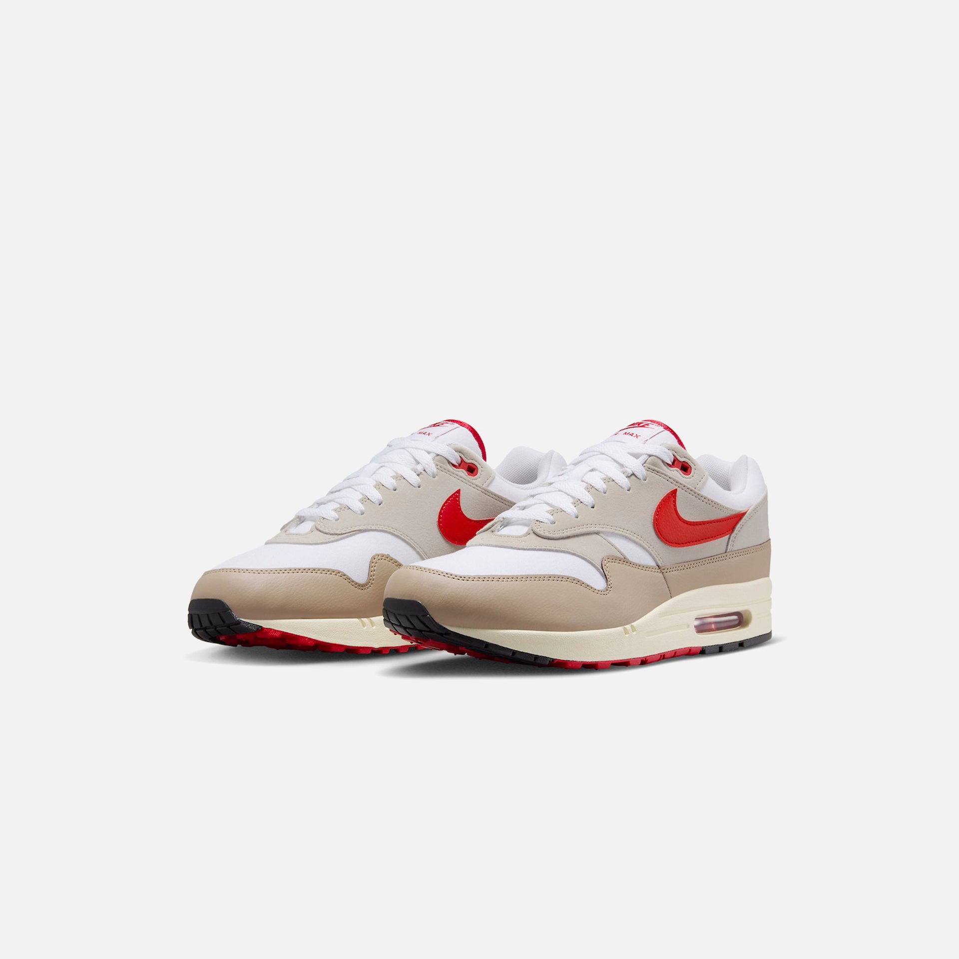 Nike Air Max 1 - White / University Red / Cream / Limes