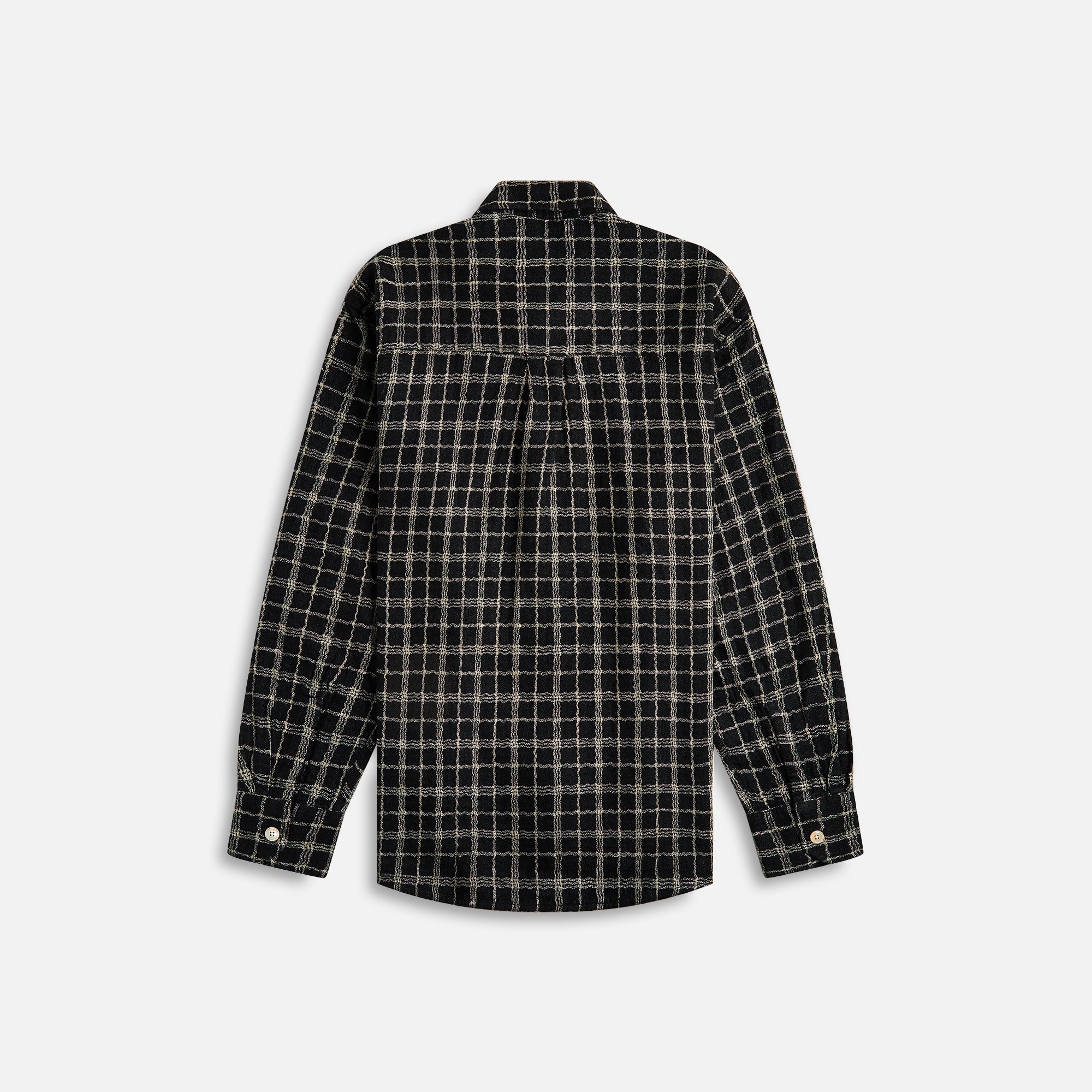 Our Legacy Borrowed Shirt - Black Sheer Shadow Check – Kith