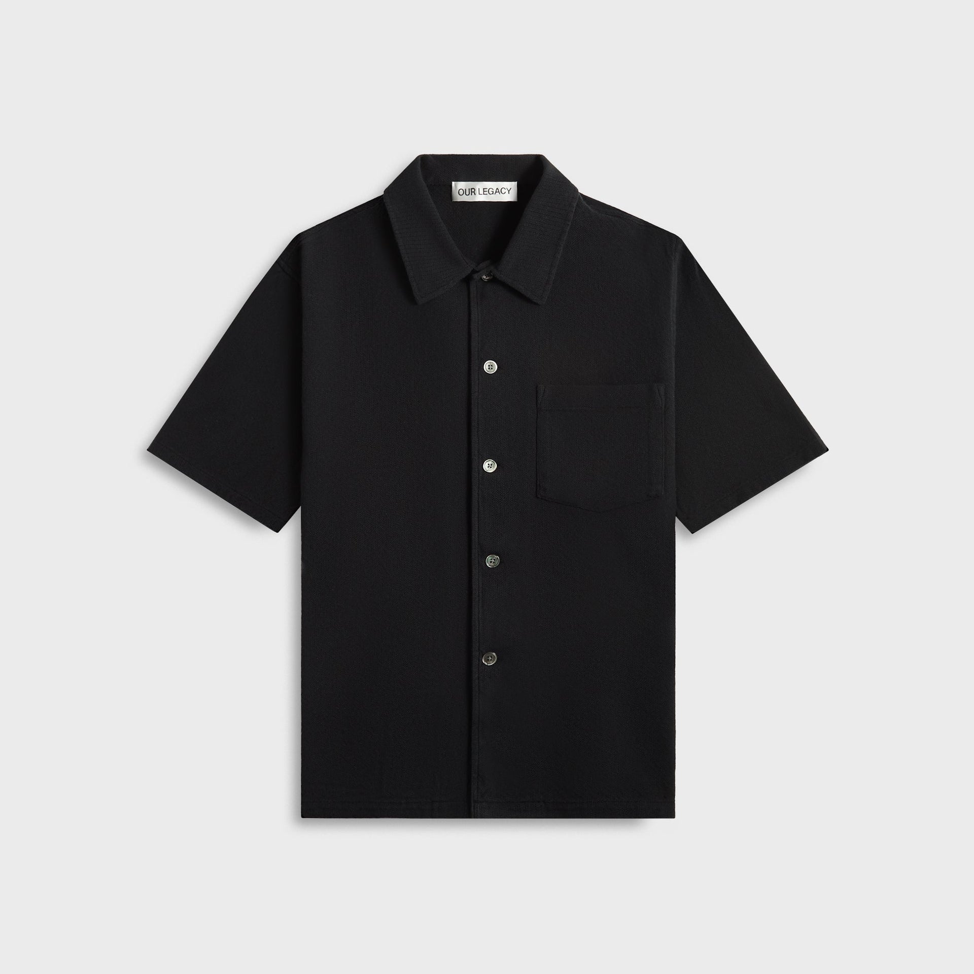 Our Legacy Box Shirt - Black Crochet Weave