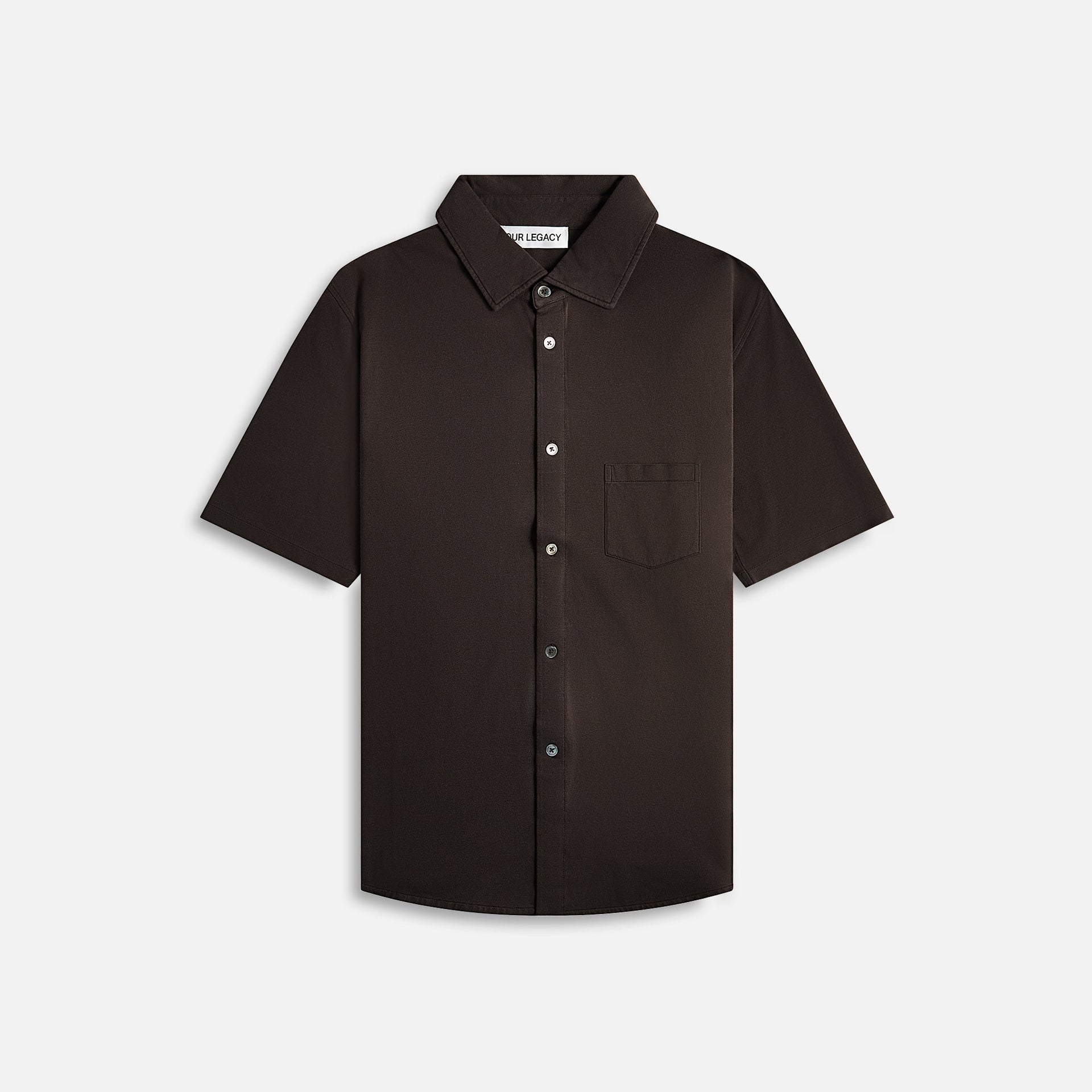 Our Legacy Analog Shirt - Deep Brown Super Mall Piquet