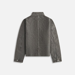 Our Legacy Cut Rebirth Jacket Olive Pigment Coated Weave Jacket - Gray