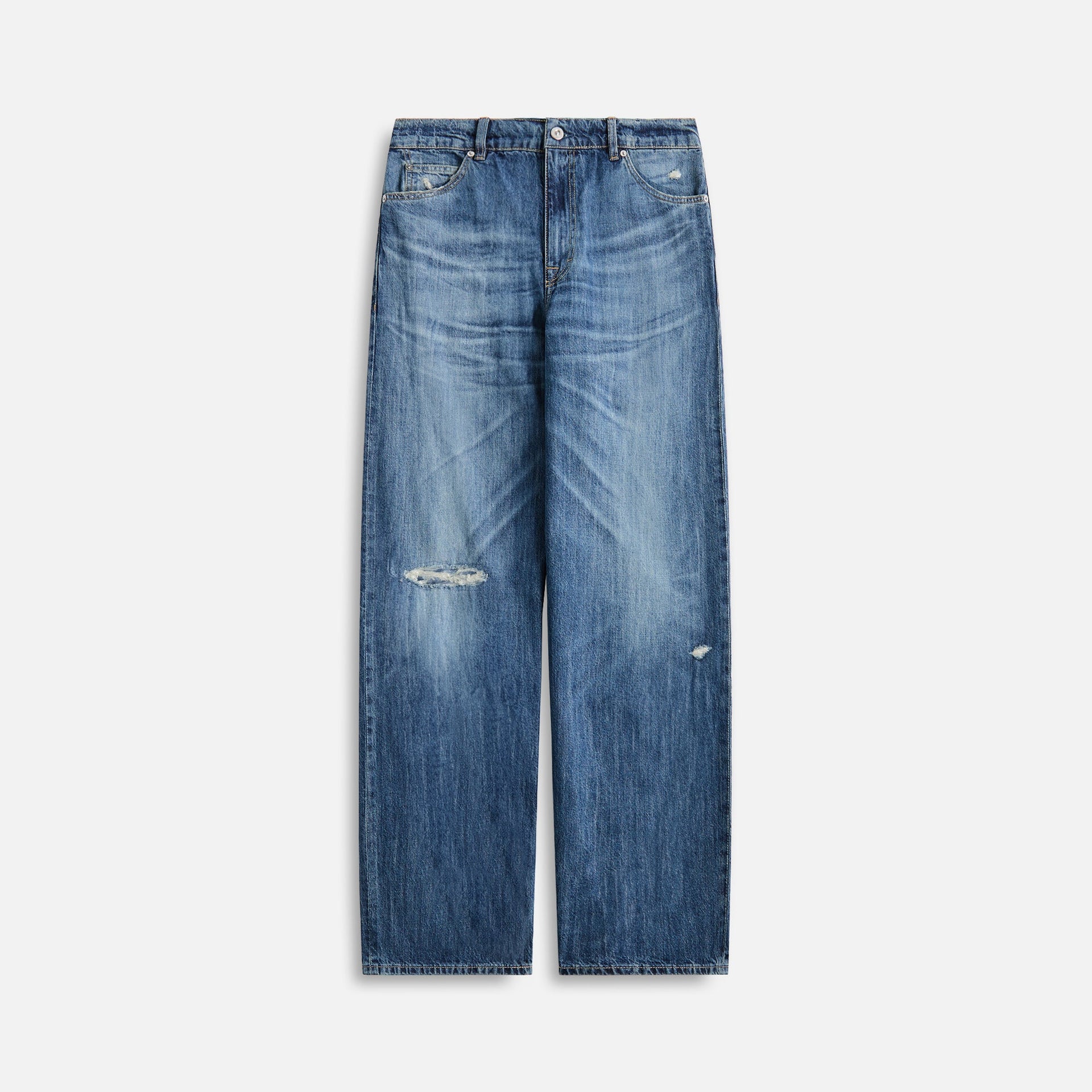 Our Legacy Vast Cut Vintage Rubber Repair Denim Jeans - Blue