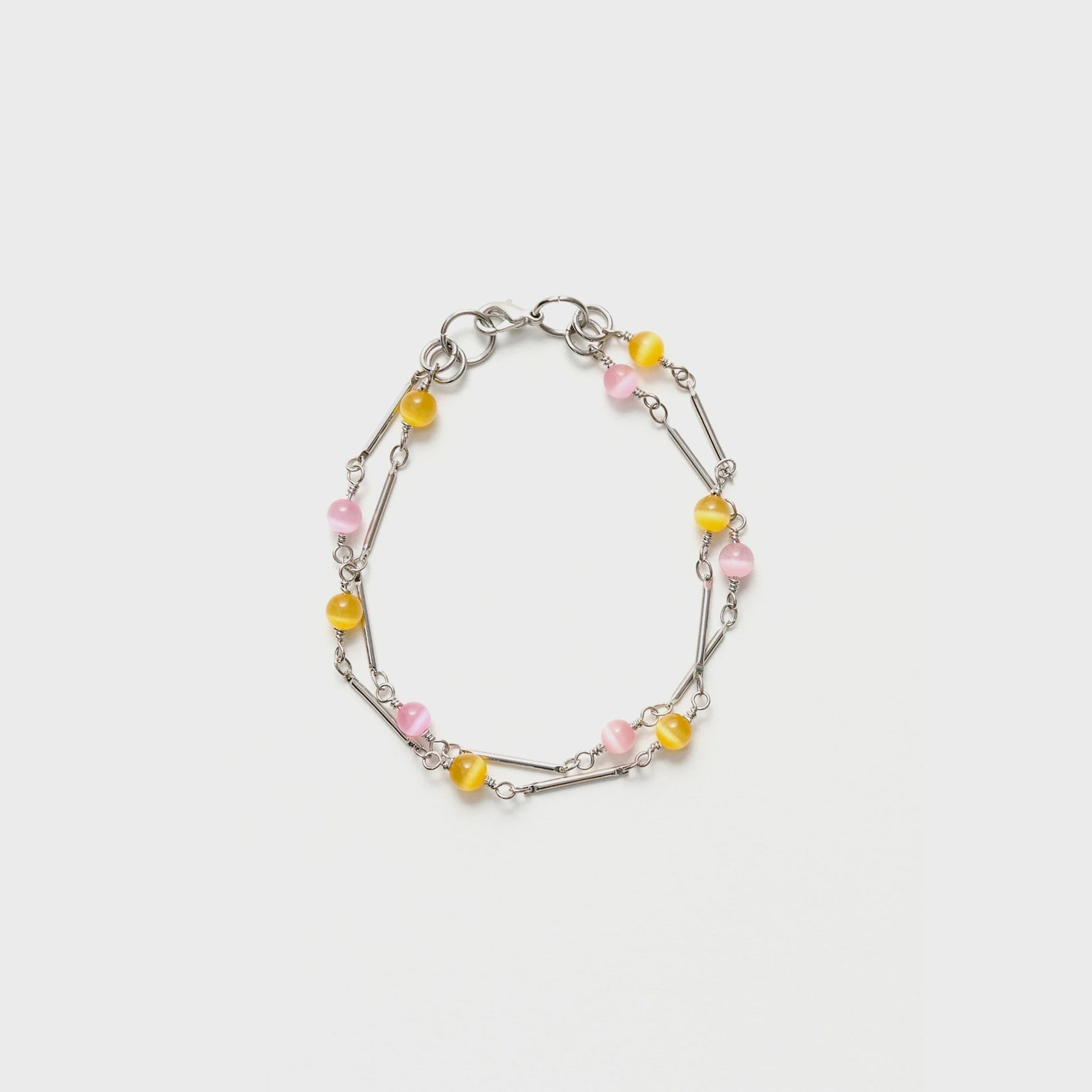 Our Legacy Fabricated Pearl Bracelet - Marbled Nectar Brass Link