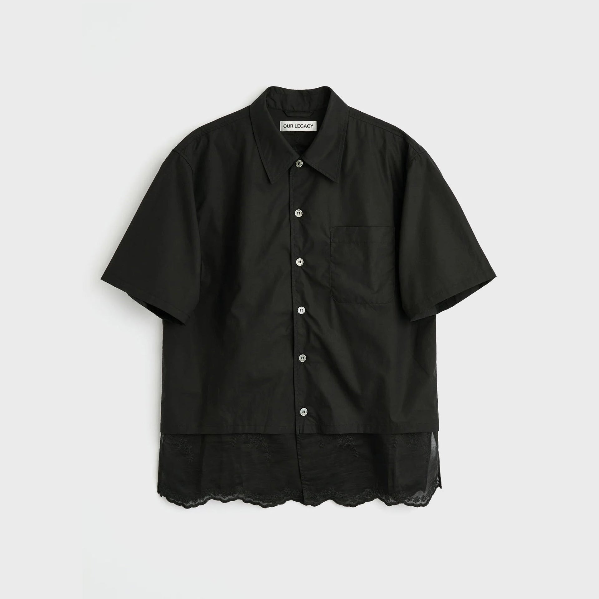 Our Legacy Every Short Sleeve Shirt - Void Black Fine Poplin