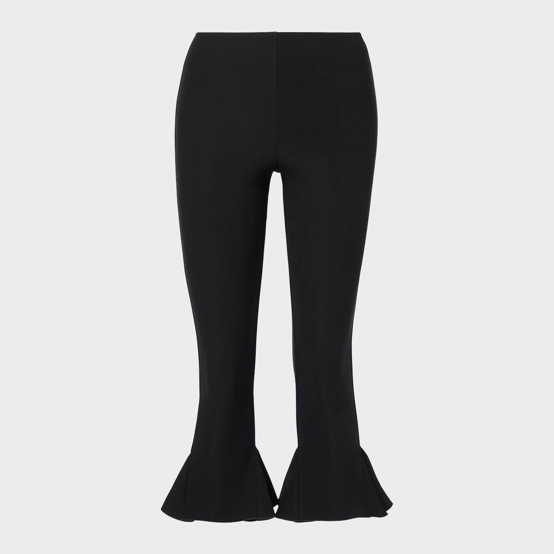 Nensi Dojaka Cropped Flared Trousers-Black