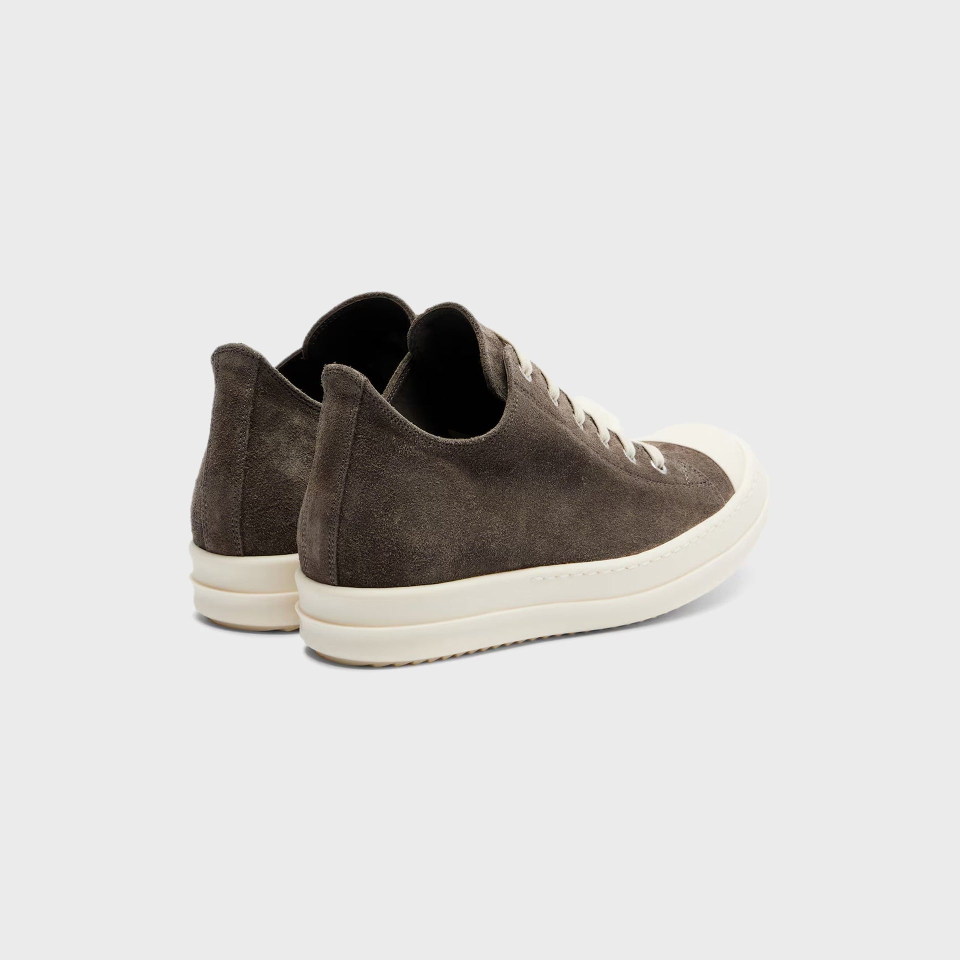 Rick Owens Suede Low Top Sneakers - Dust / Milk