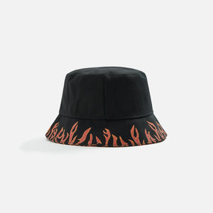 Palm Angels Burning Bucket Hat - Black Red