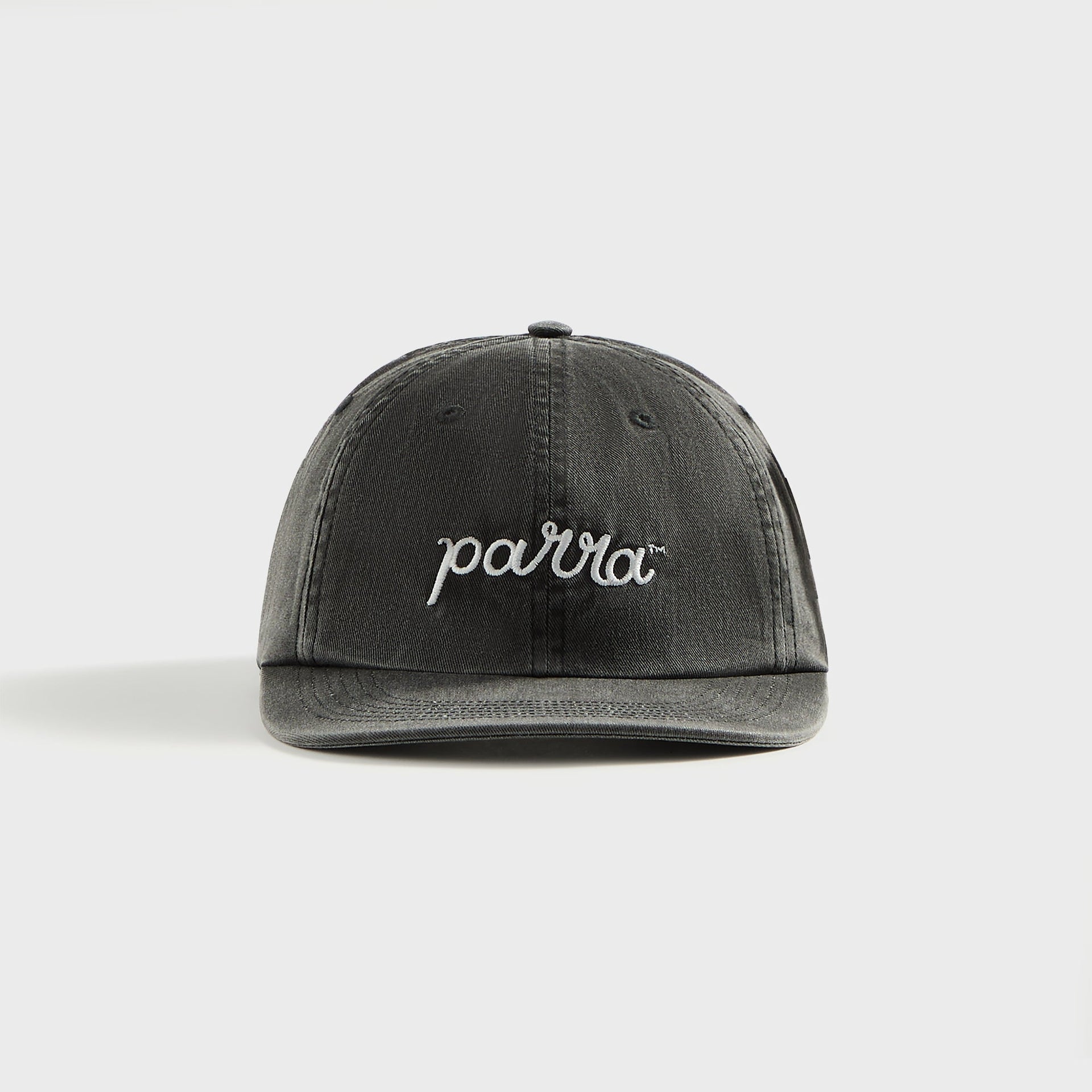 by Parra Scripted 6 Panel Cap - Washed Black
