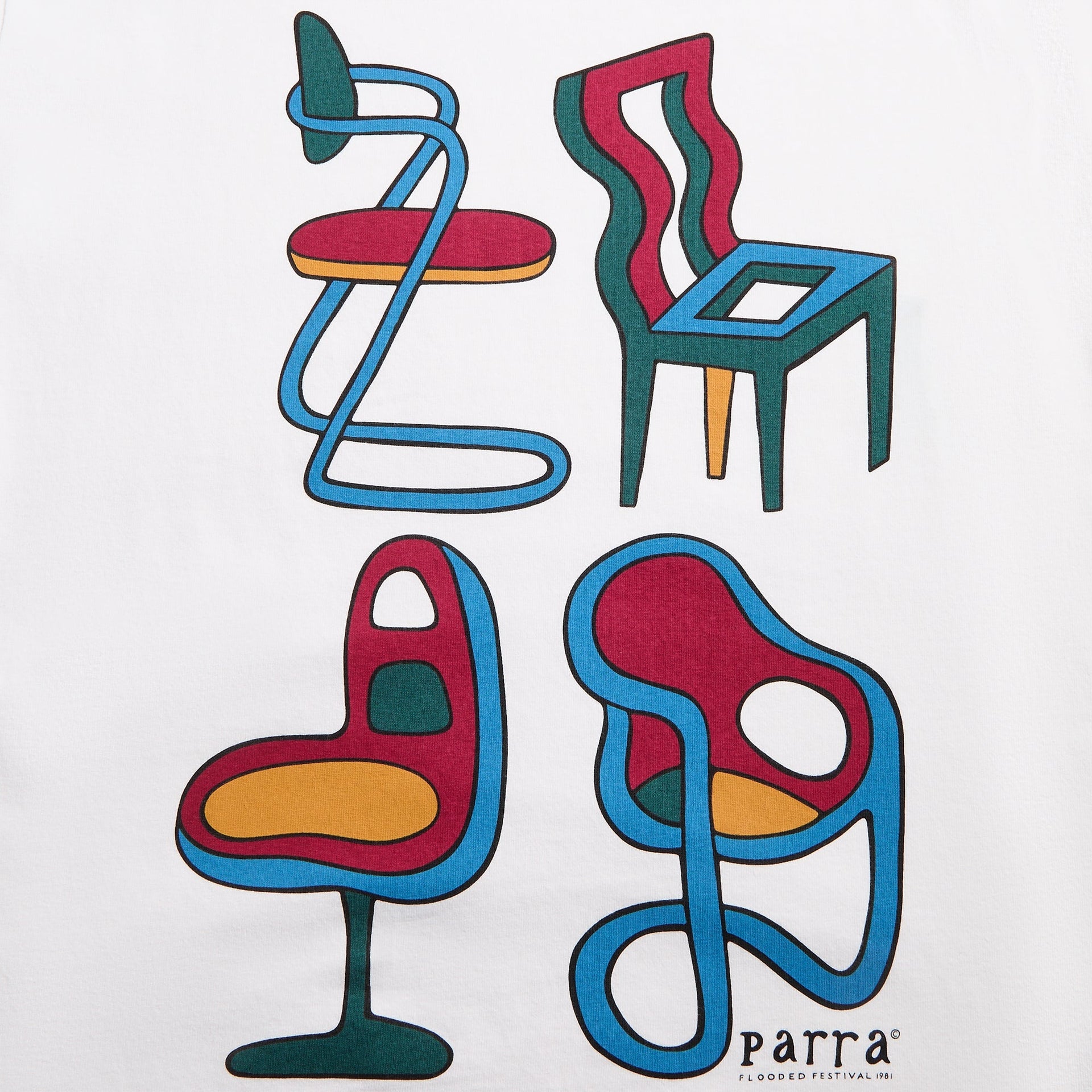 by Parra Unreasonable Chairs Tee - White