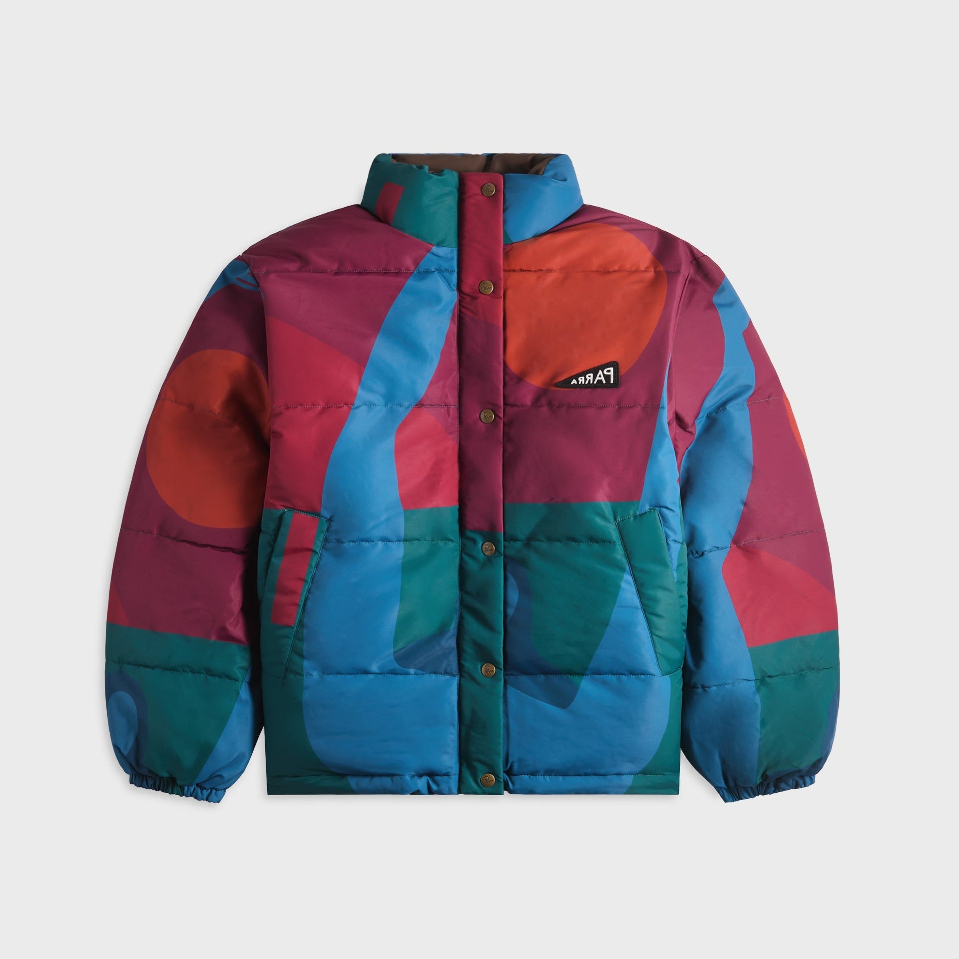 by Parra Protect The Sun Reversible Puffer Jacket - Brown