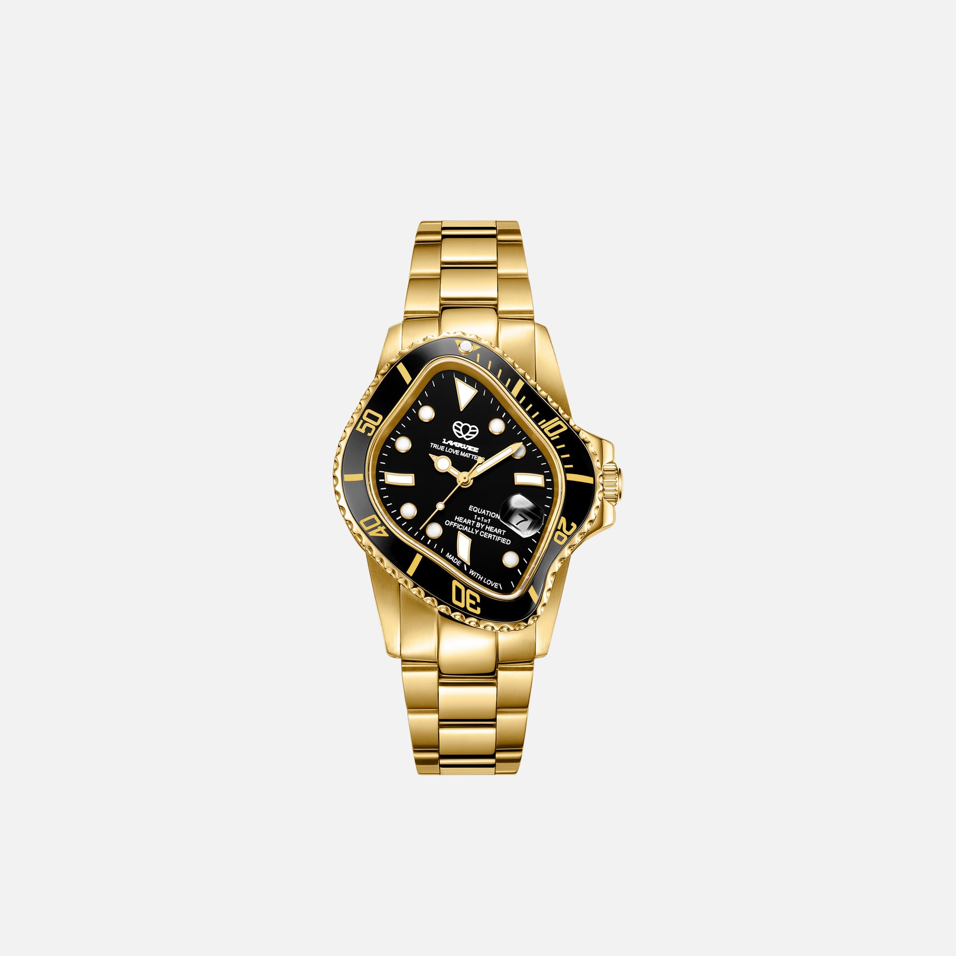 LAARVEE Golden Precision Steel - Black Bezel / Black Dial