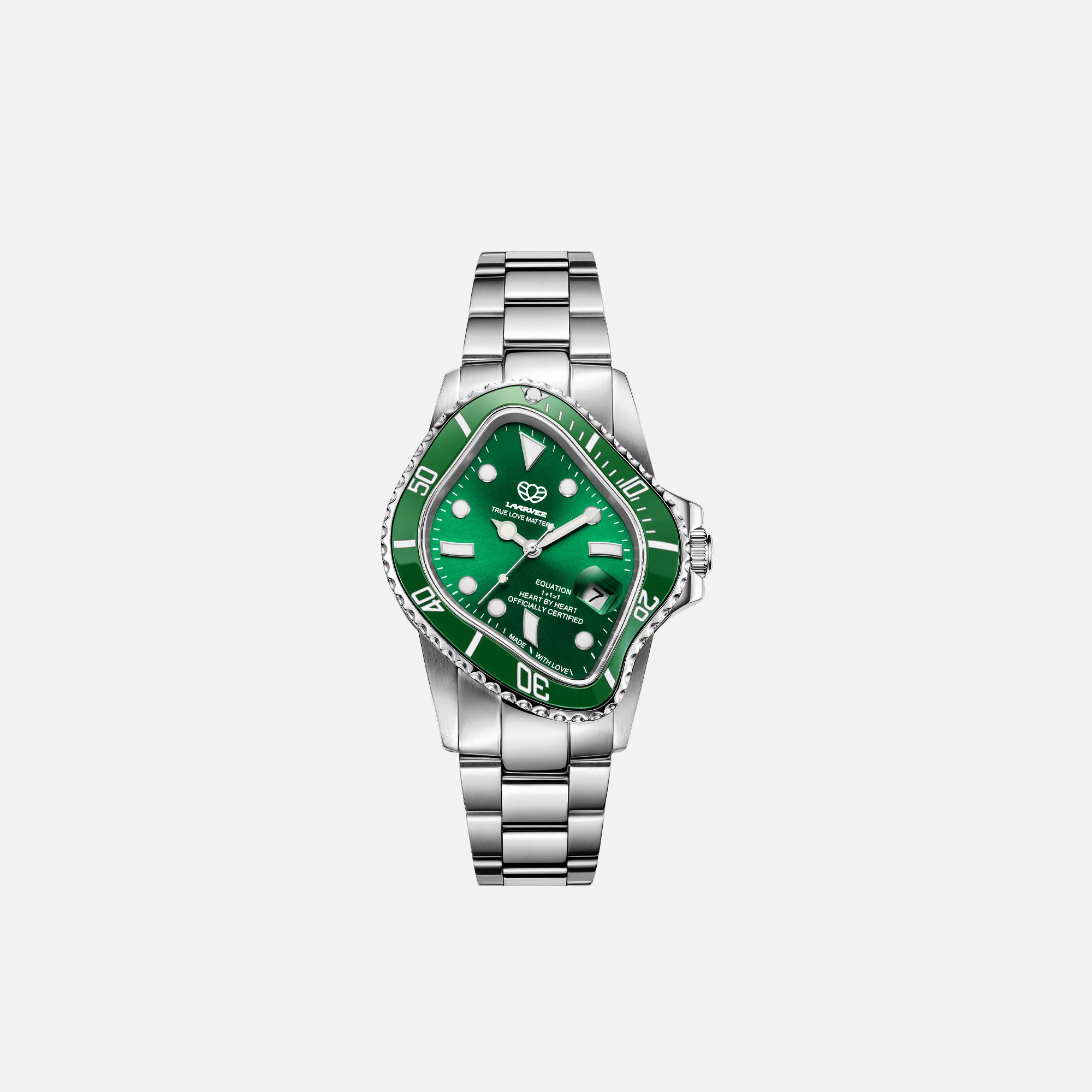 LAARVEE Silver Precision Steel - Green Bezel / Green Dial – Kith Europe