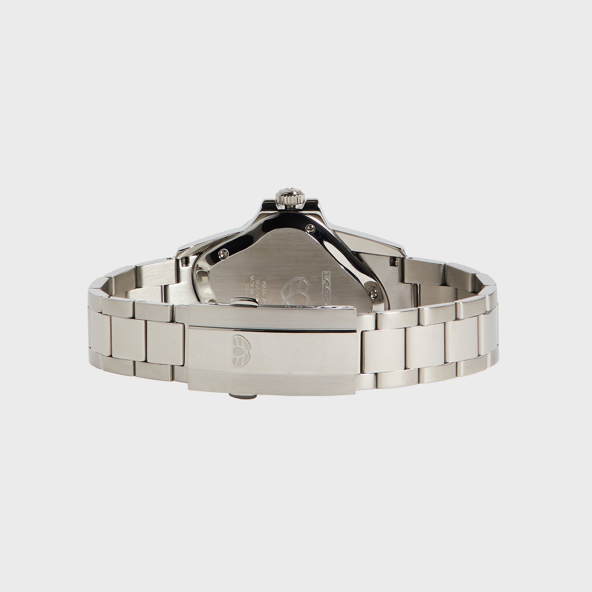 LAARVEE Silver Precision Steel - Navy Blue Ceramic Bezel / White Dial