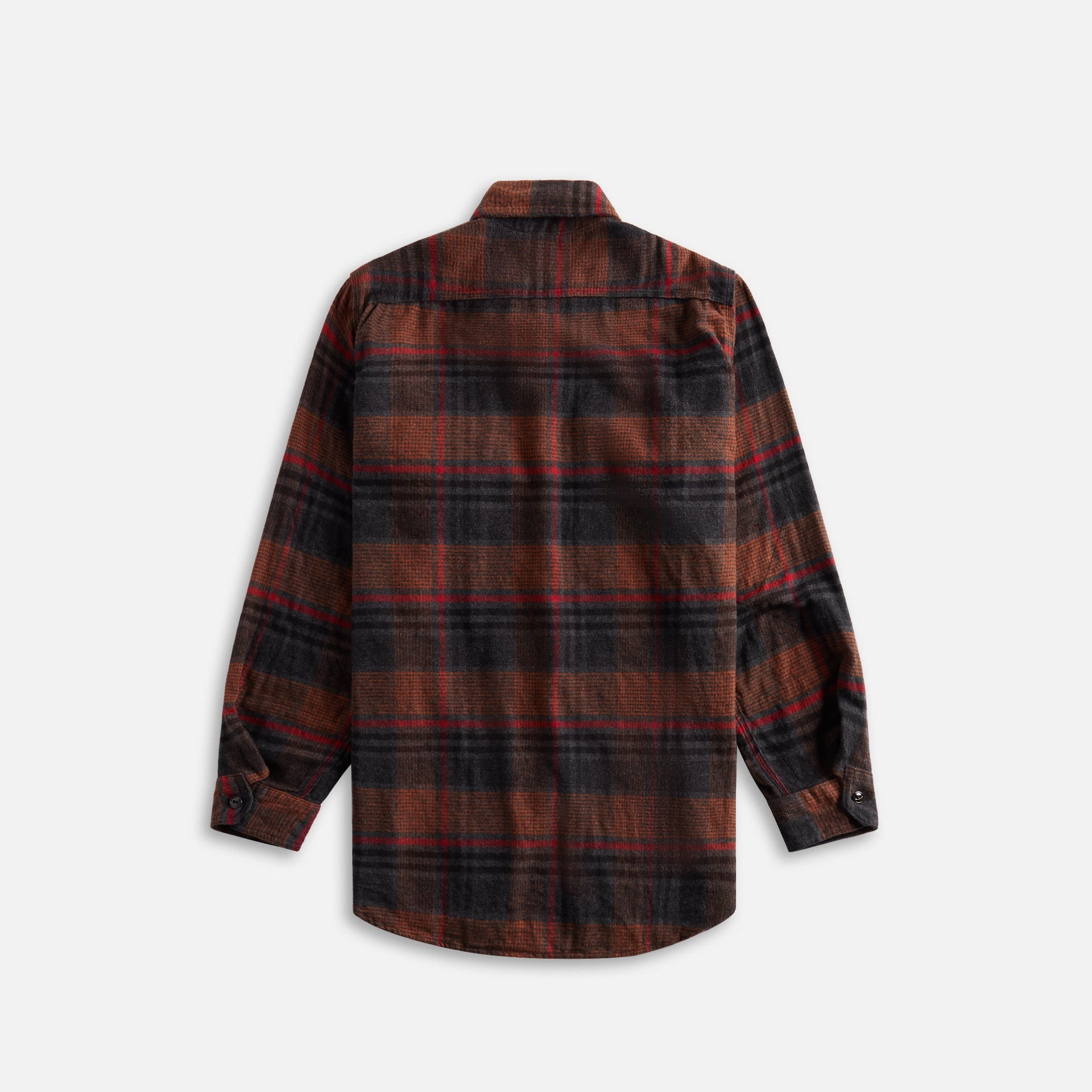 Engineered Garments Work Shirt Cotton Plaid Flannel - Orange / Red