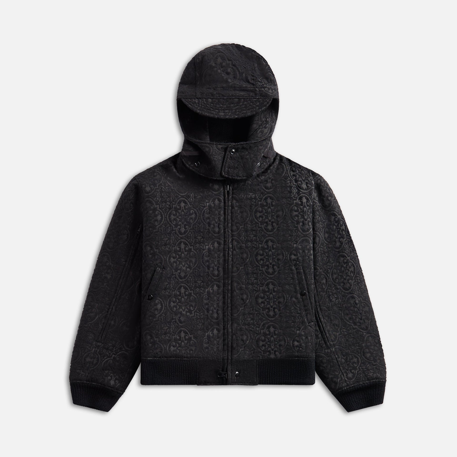 Engineered Garments Ll Jacket Black Crest Flocked Jacquard - Black