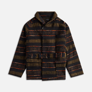 Engineered Garments Ethnic Jacquard Smoking Jacket - Black