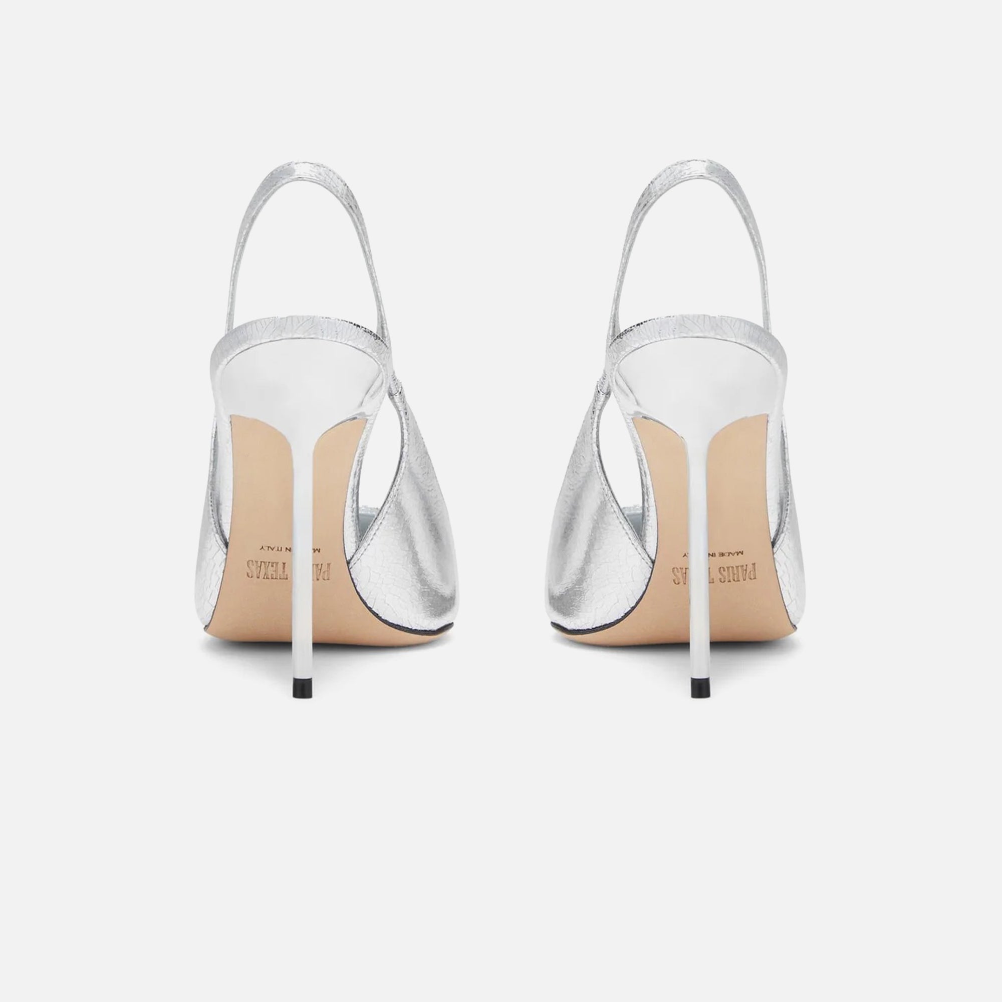 Paris Texas Lidia Slingback Heel - Silver – Kith Europe