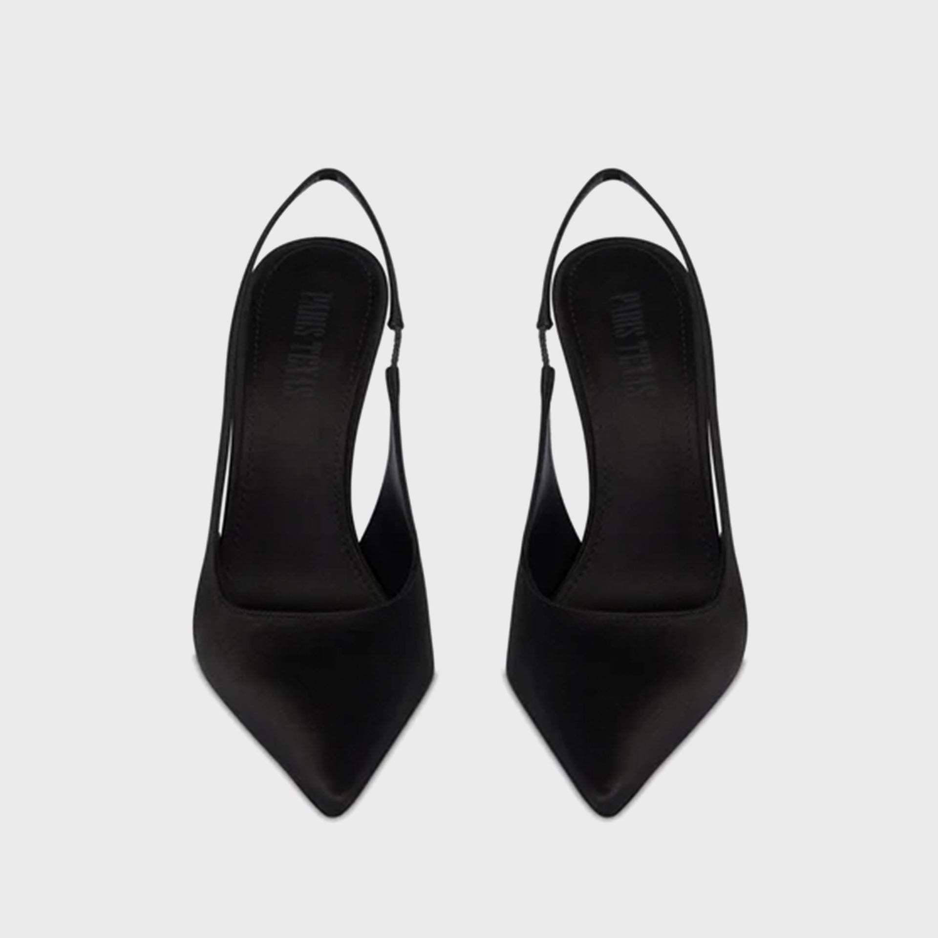 Paris Texas Lidia Slingback Satin - Black