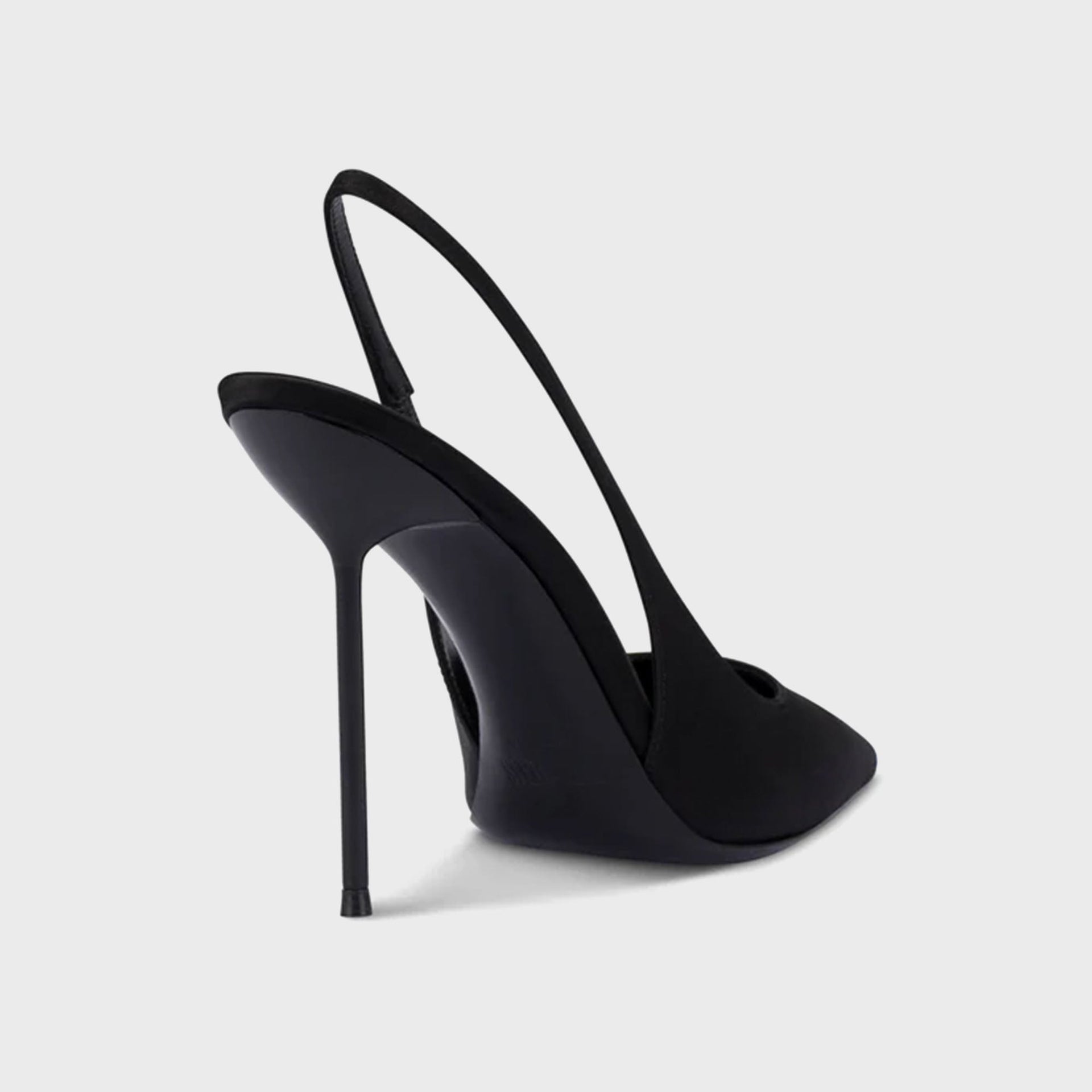 Paris Texas Lidia Slingback Satin - Black