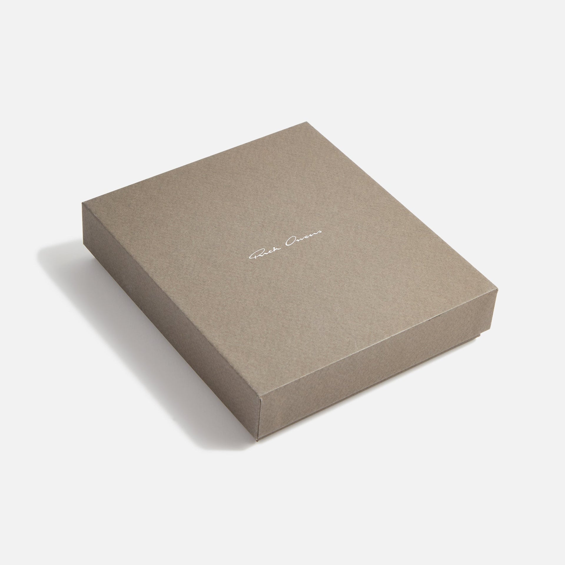 Rick Owens Porta Carte Di Pitone -Square Card Holder - Brown