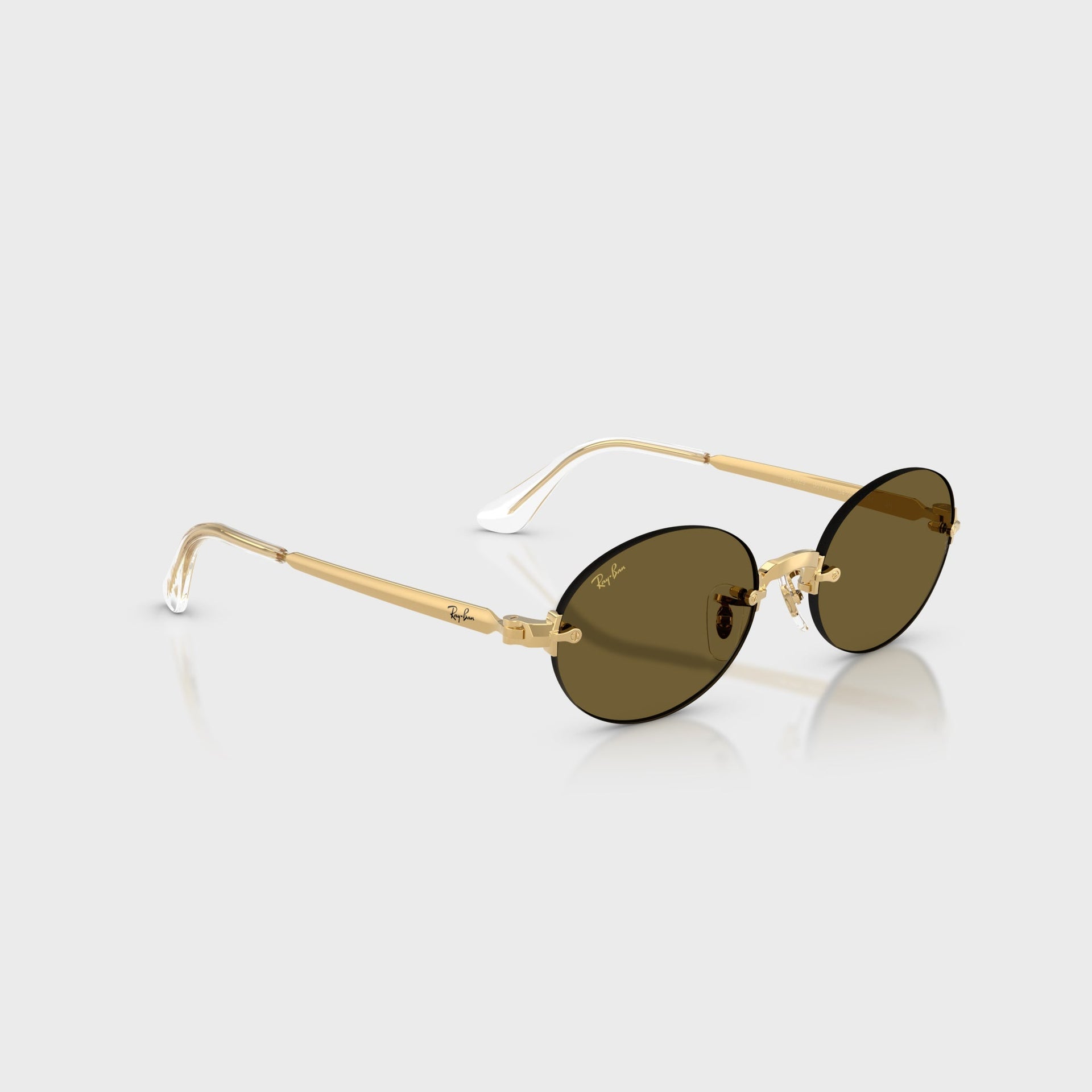 Ray Ban x A$AP ROCKY Rimless Sunglasses - Gold / Brown