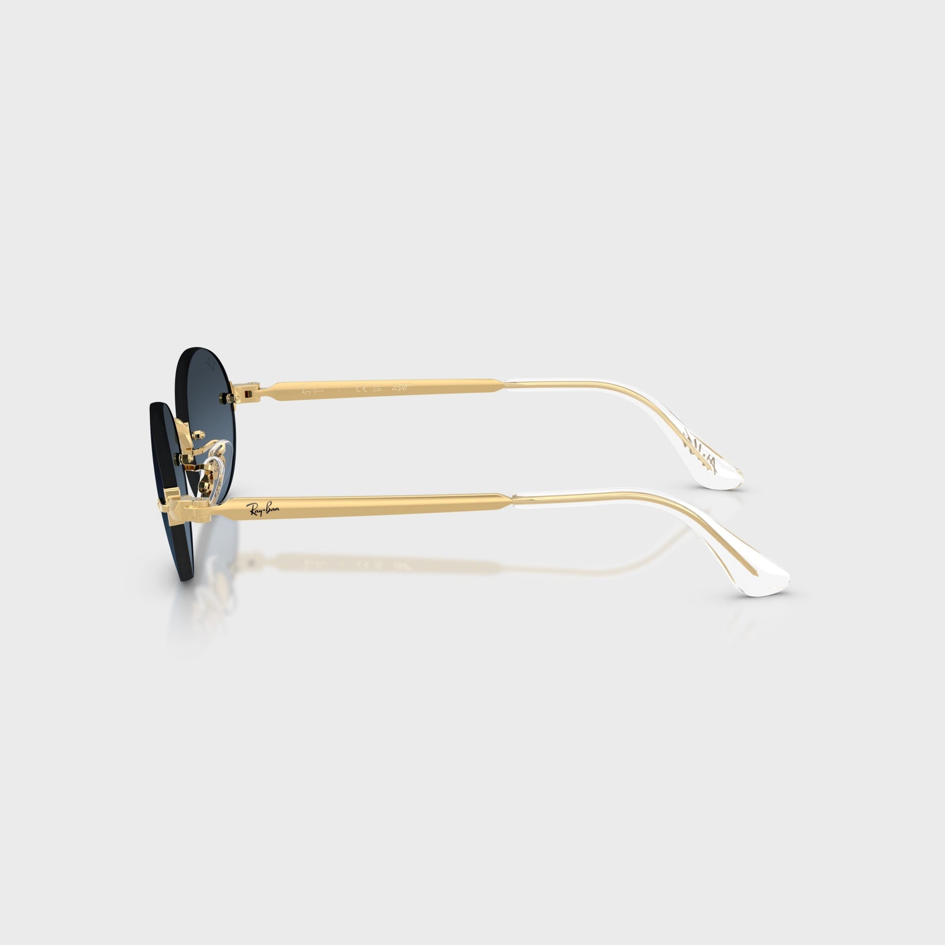 Ray Ban x A$AP ROCKY Rimless Sunglasses - Gold / Blue