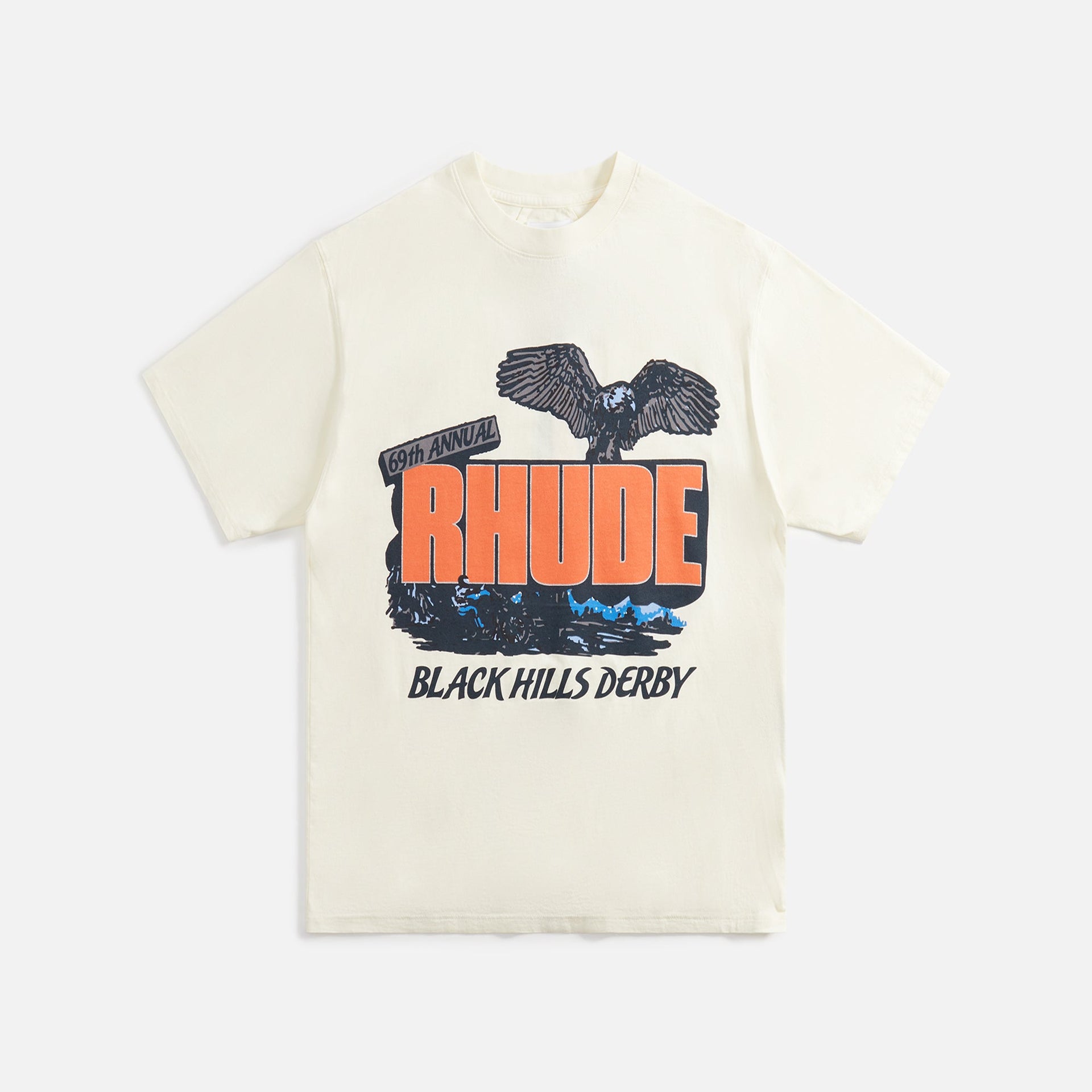 Rhude Black Hills Rally Tee - Vintage White