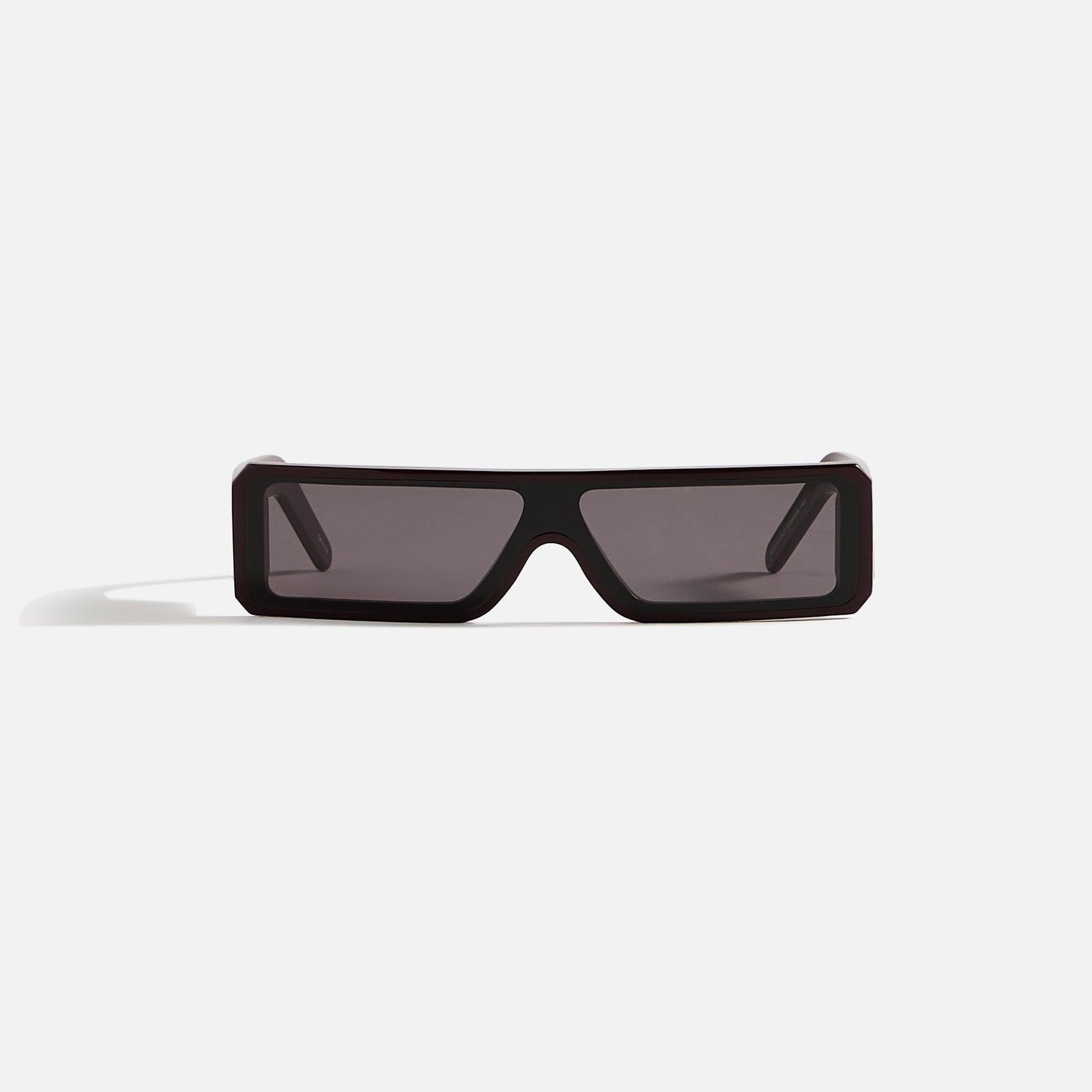 Rick Owens Sunglasses Gethshades - Mahogany Temple / Black Lens