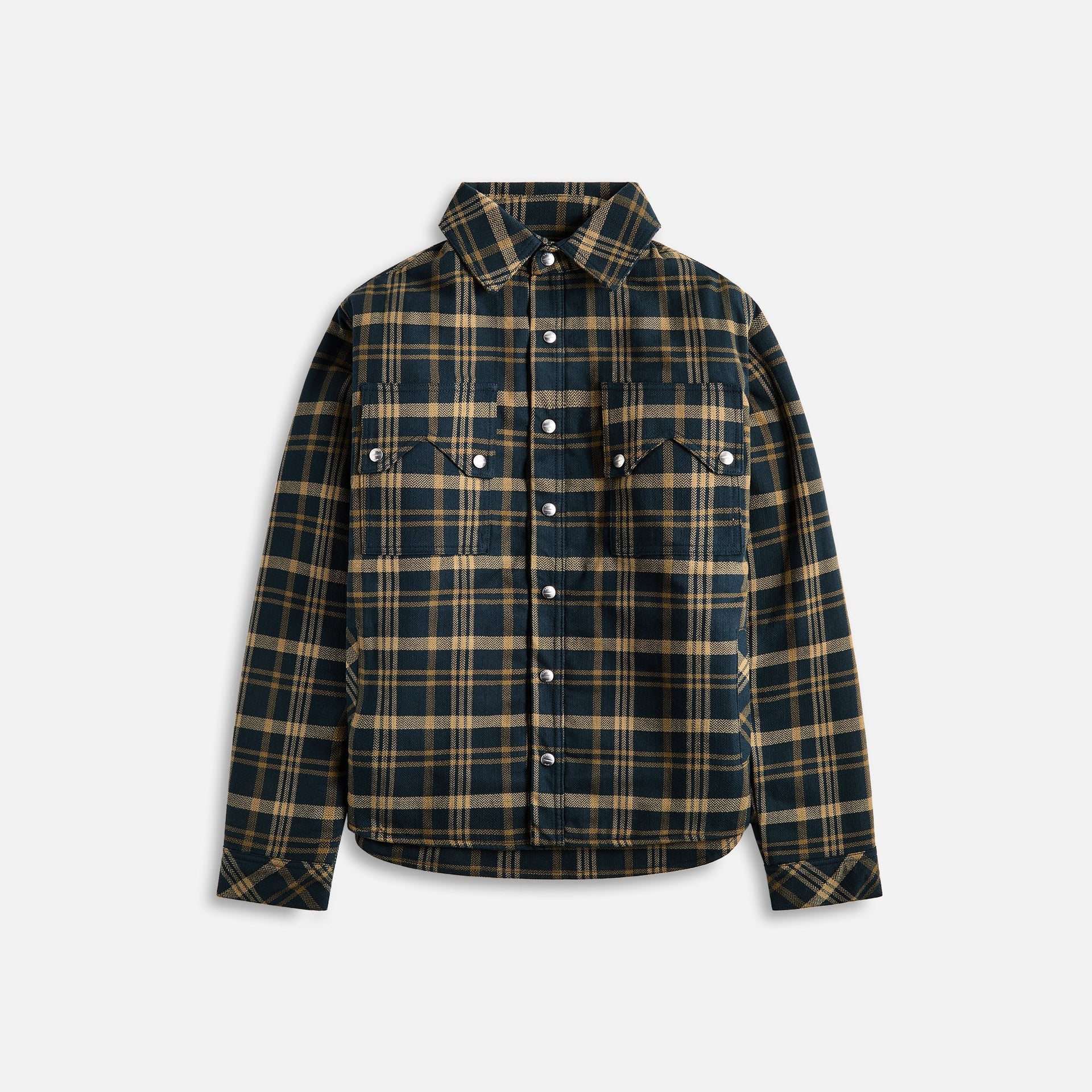 Rhude Flannel Sherpa Overshirt - Brown / Black