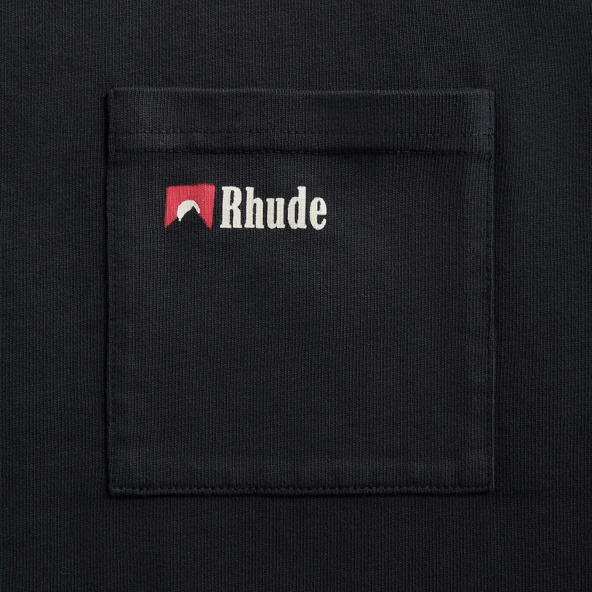 Rhude Moonlight Wolf Pocket Tee - Vintage Black / White / Red