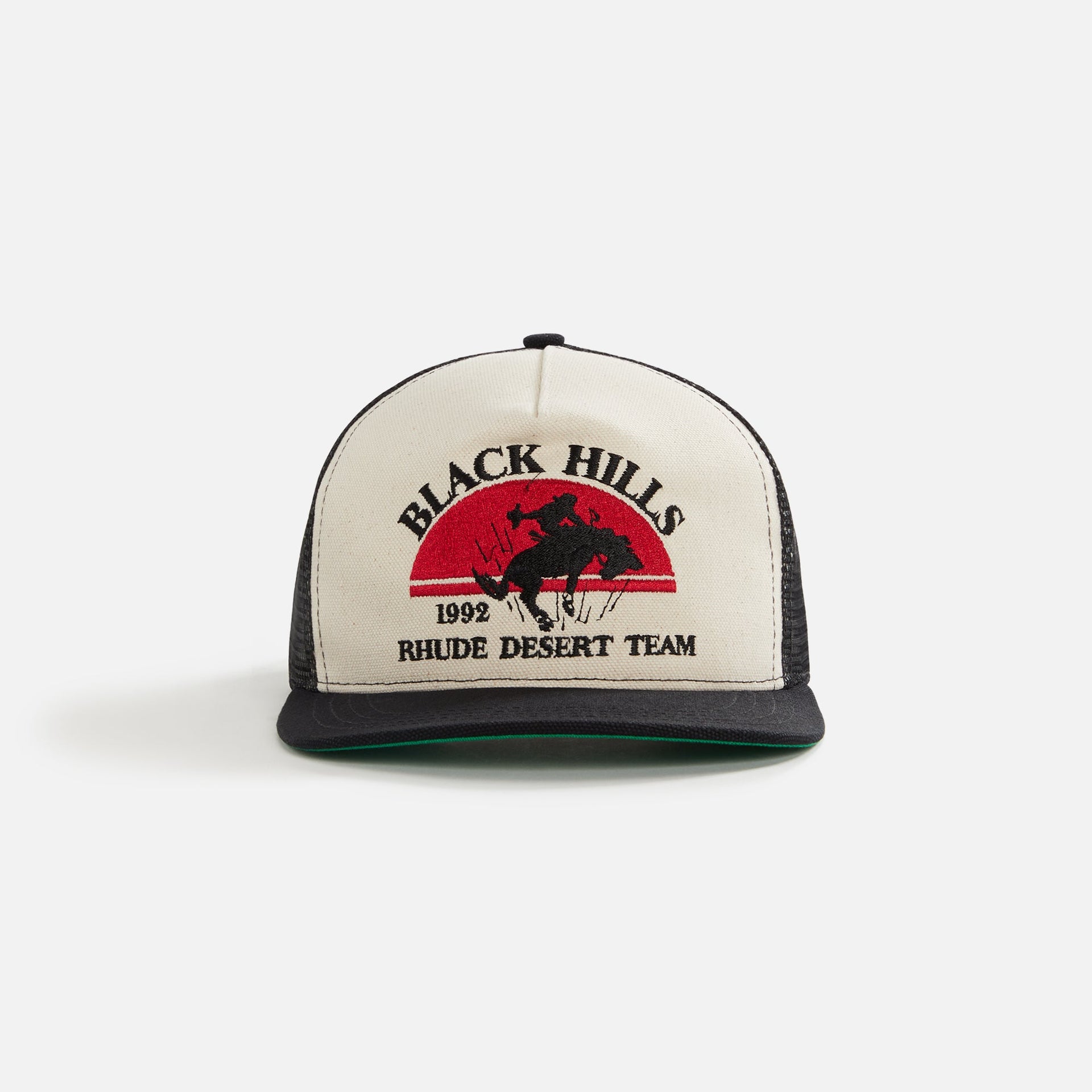 Rhude Black Hills Canvas Trucker Cap - Black / Vintage White