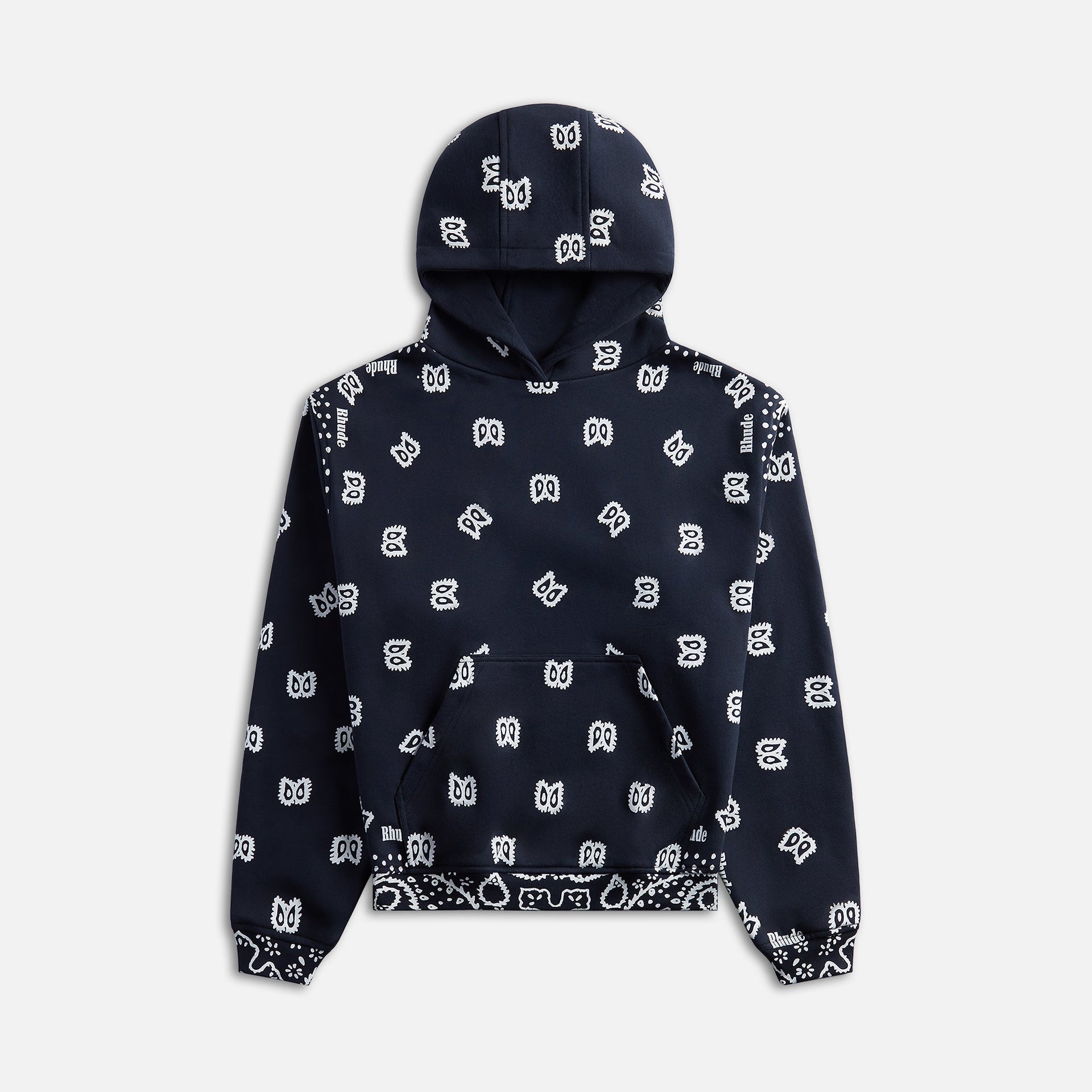 Rhude Bandana Print Hoodie - Vintage Black