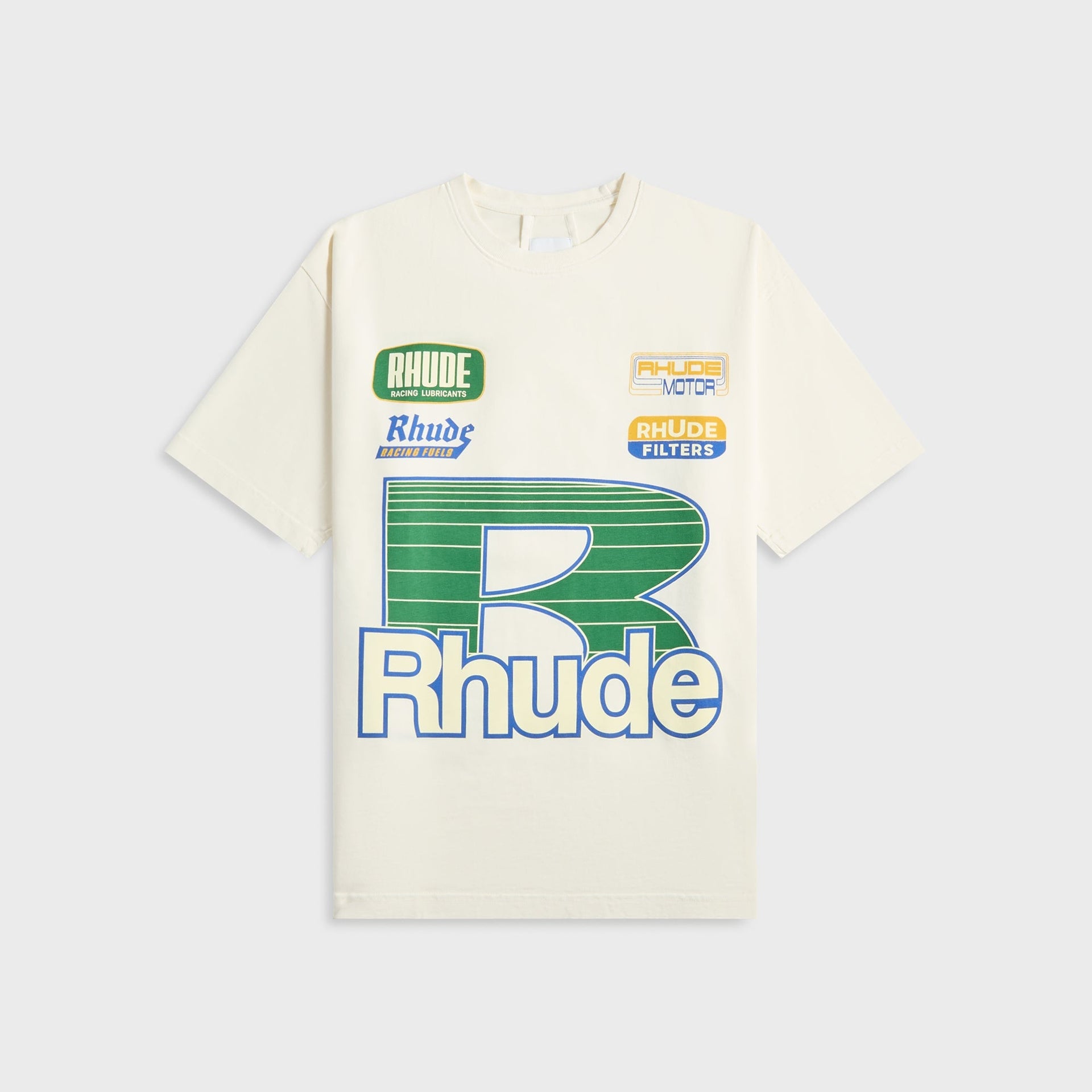 Rhude Roadway Racing Tee in Vintage White