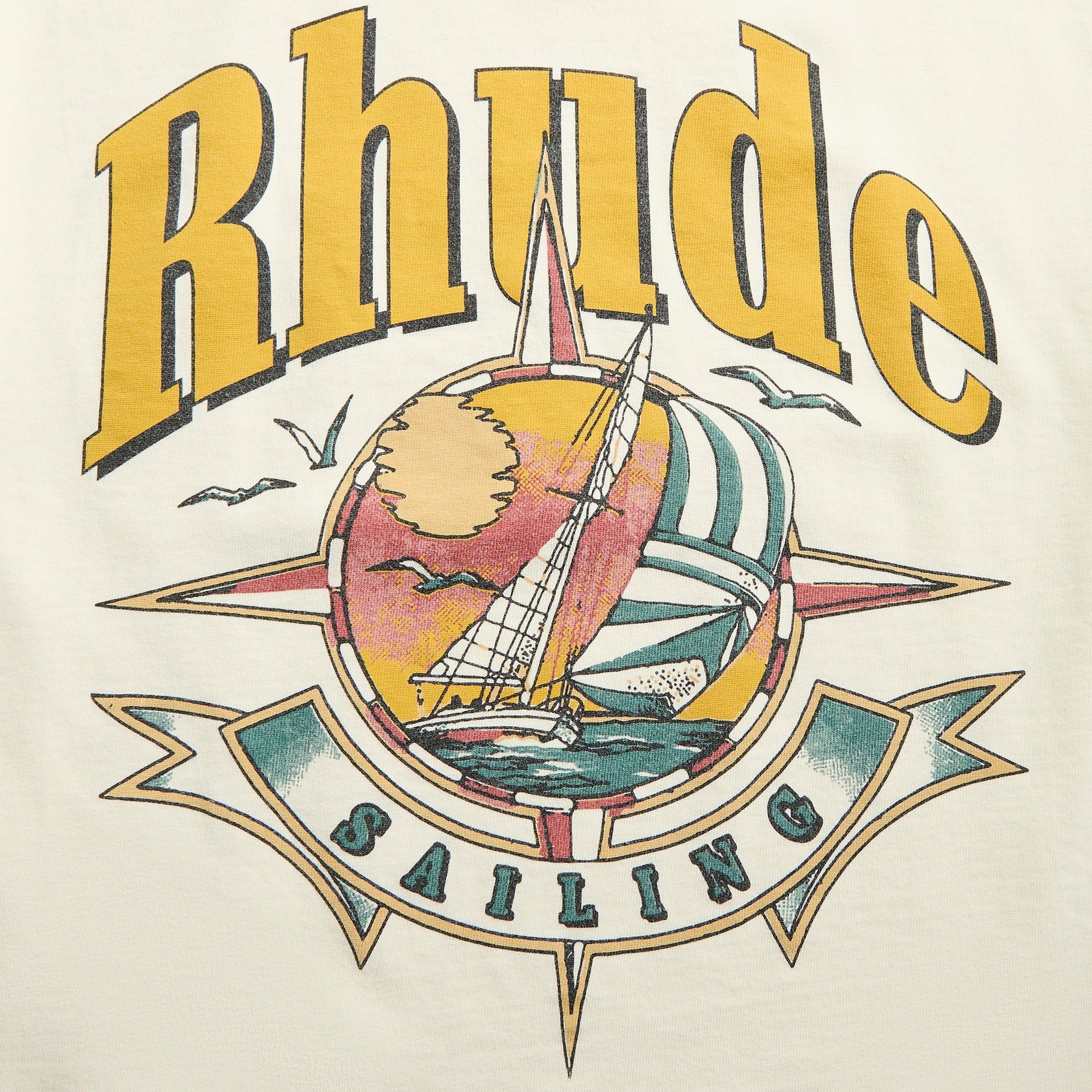 Rhude Port De Rhude Tee - Vintage White