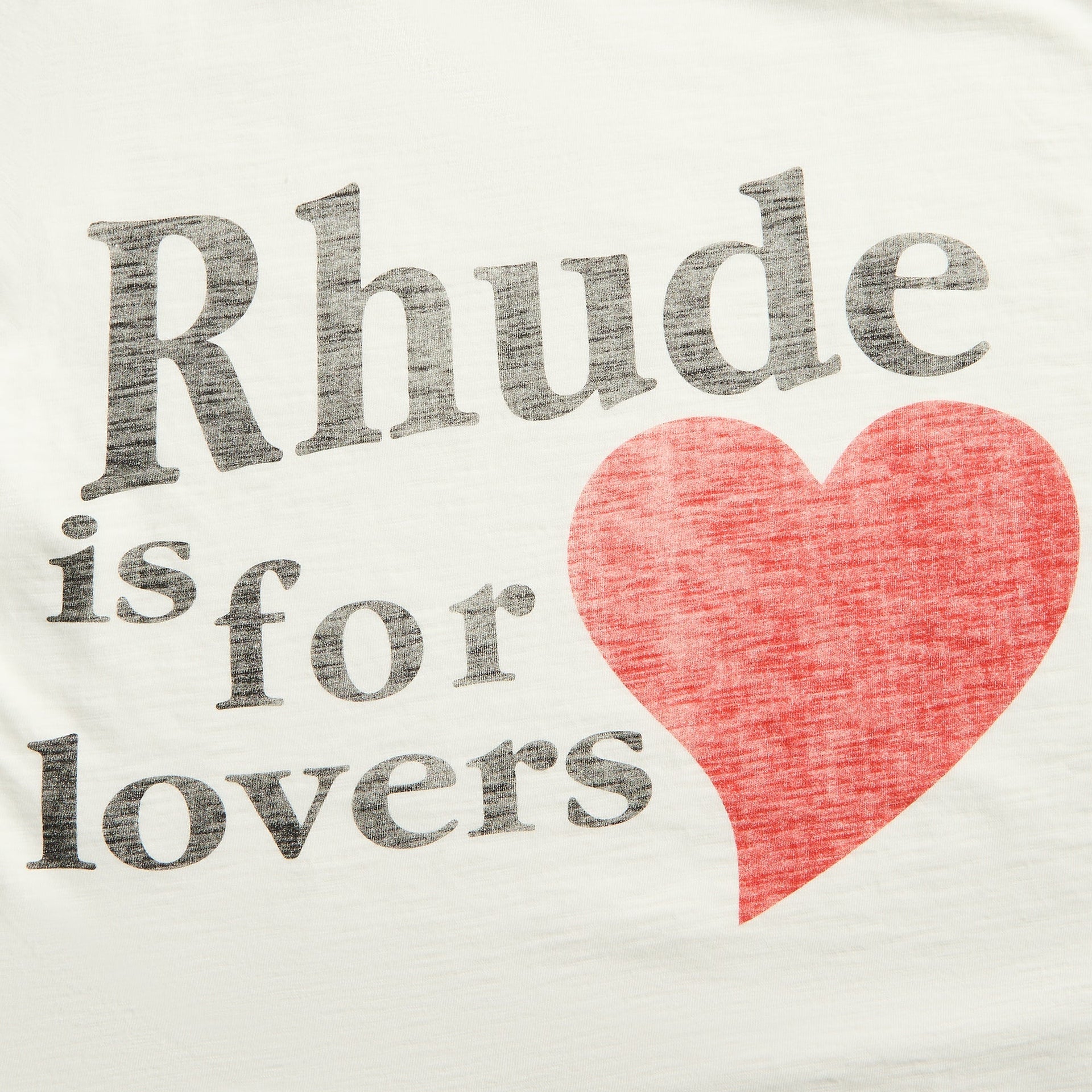 Rhude Lovers Slub Tee - White