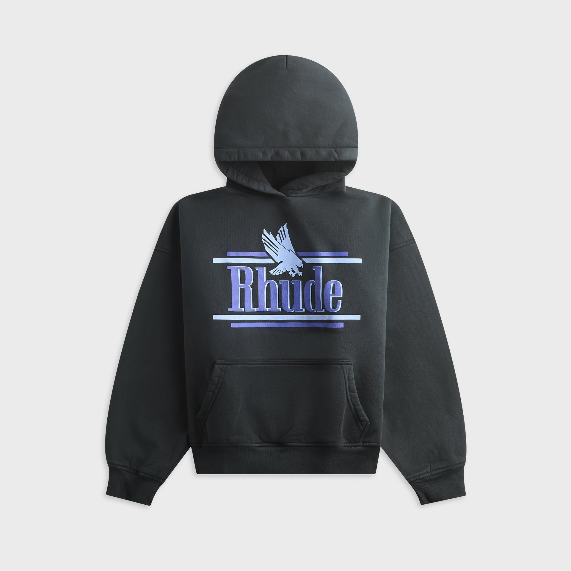 Rhude Rossa Hoodie - Vintage Black / Blue