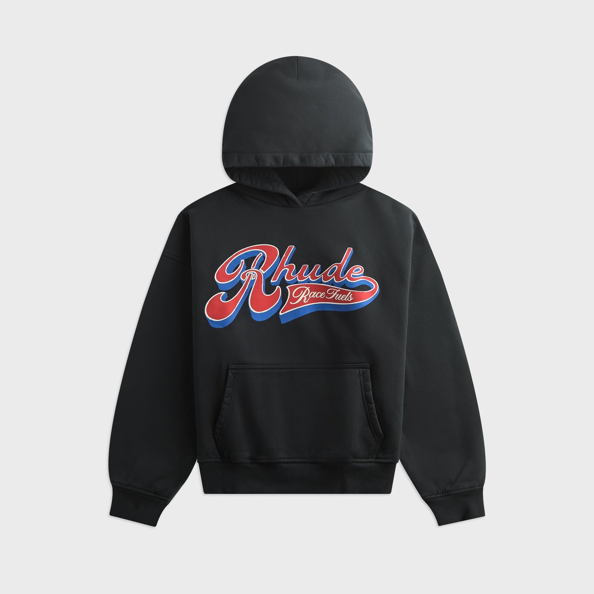 Rhude Pit Stop Hoodie - Vintage Black / Red / Blue