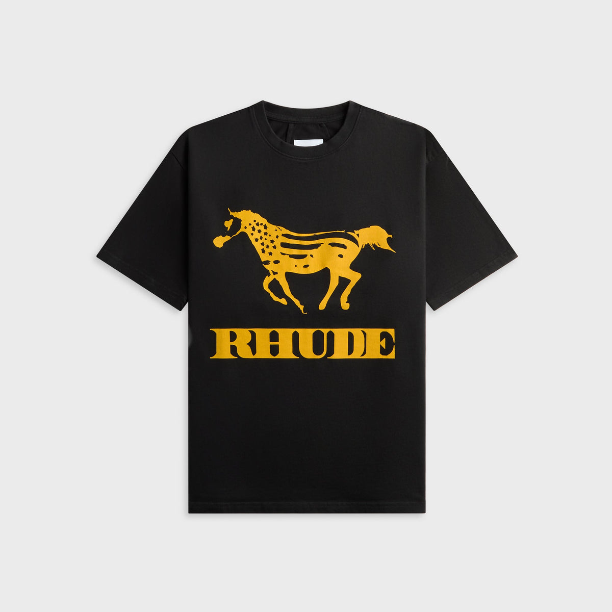 Rhude Dinero Tee - Vintage Black / Yellow