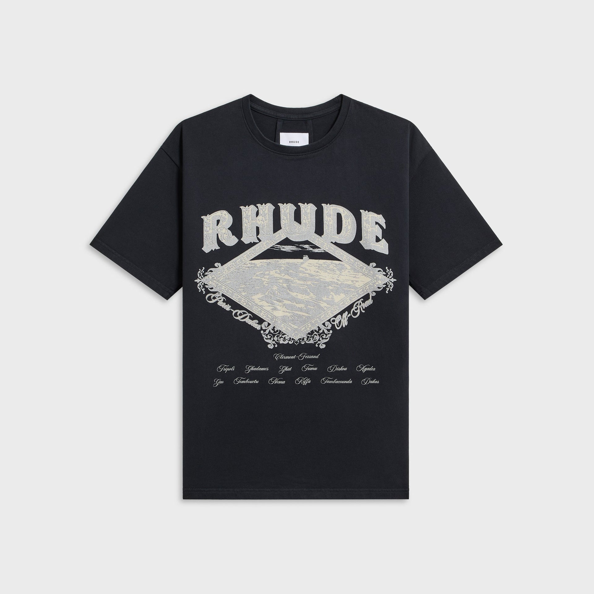 Rhude Dakar Convoy Tee - Vintage Black / Silver