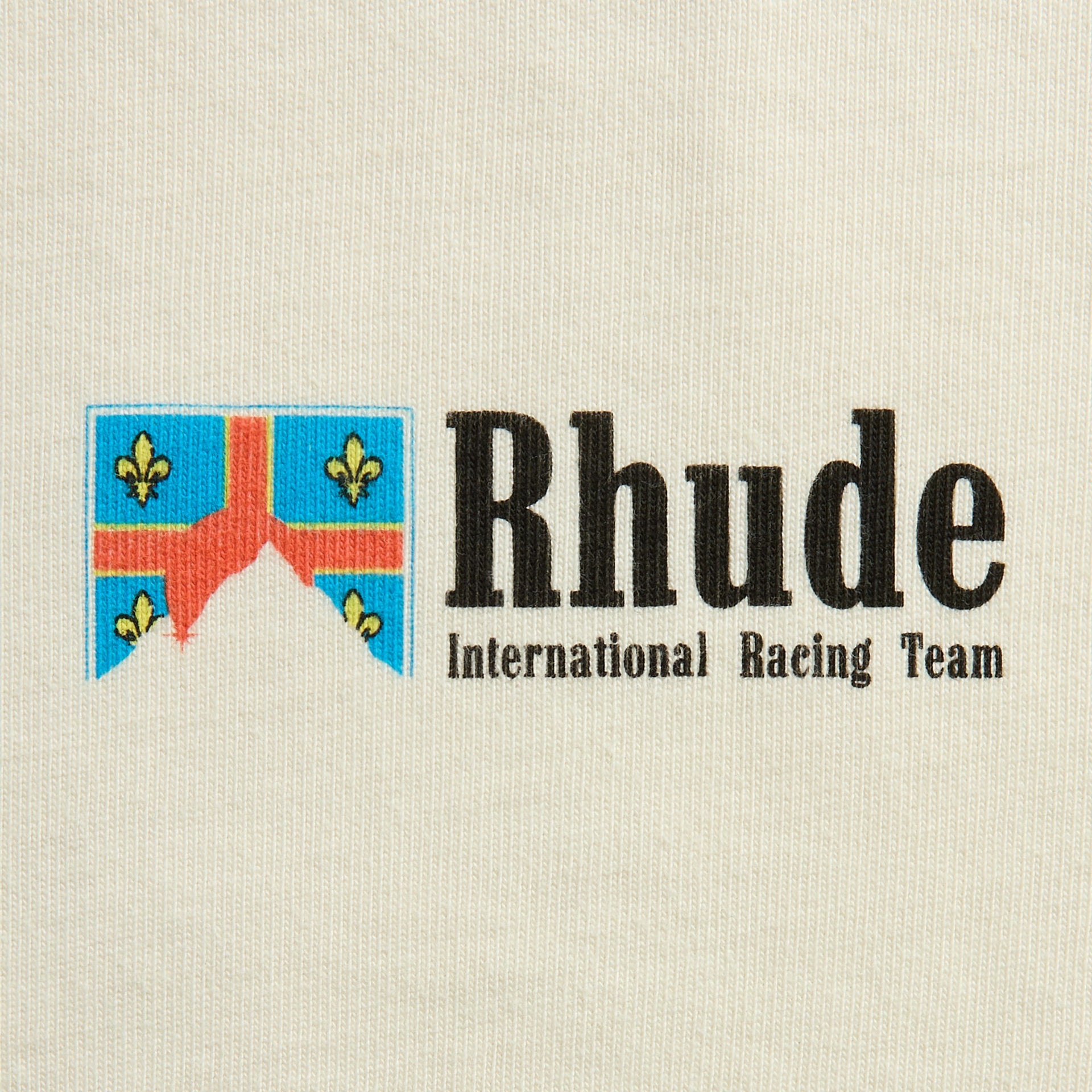 Rhude Clermont-Ferrand Intl Racing Tee - Vintage White / Black