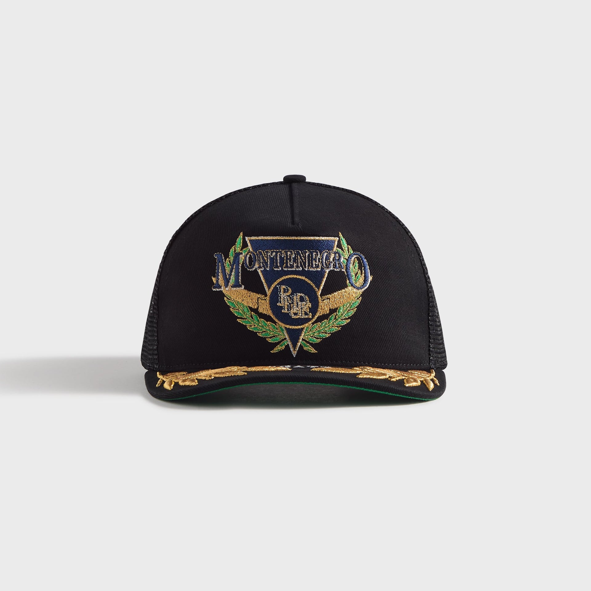 Rhude Montenegro Regatta Trucker Cap - Black / Navy / Gold