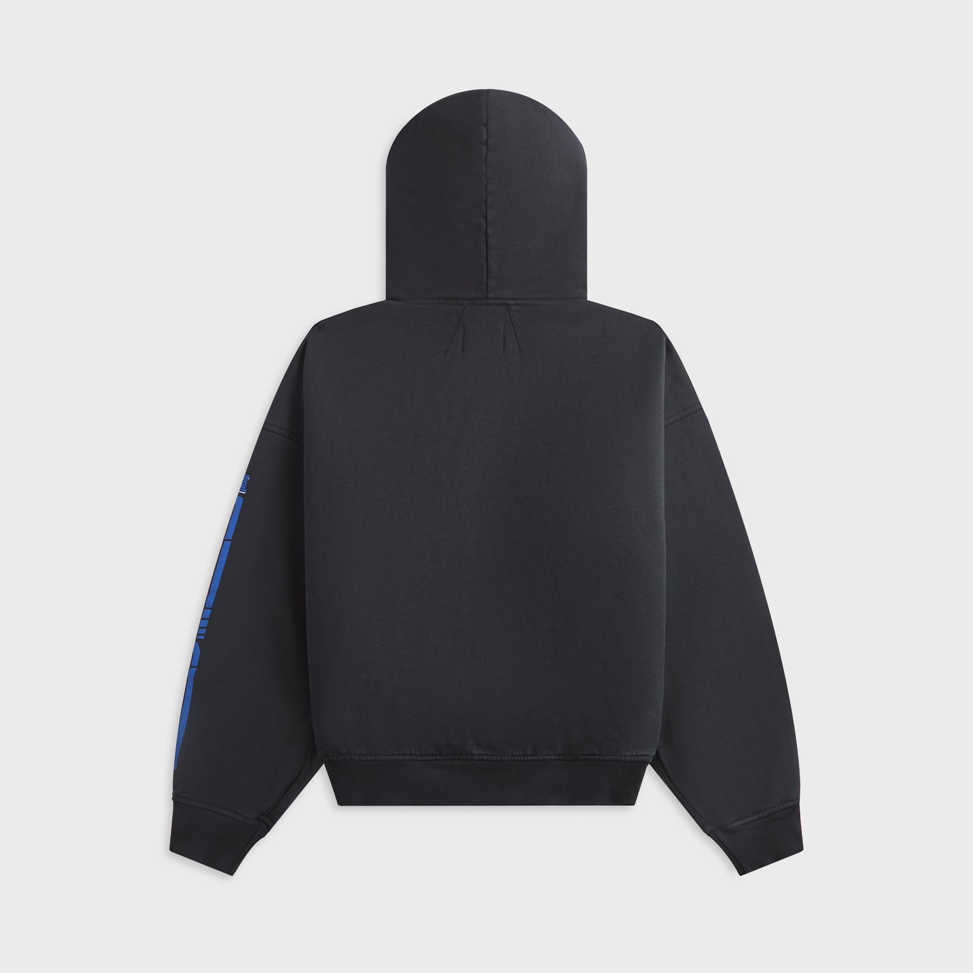 Rhude Split Petrol Logo Hoodie - Vintage Black / Red / Blue