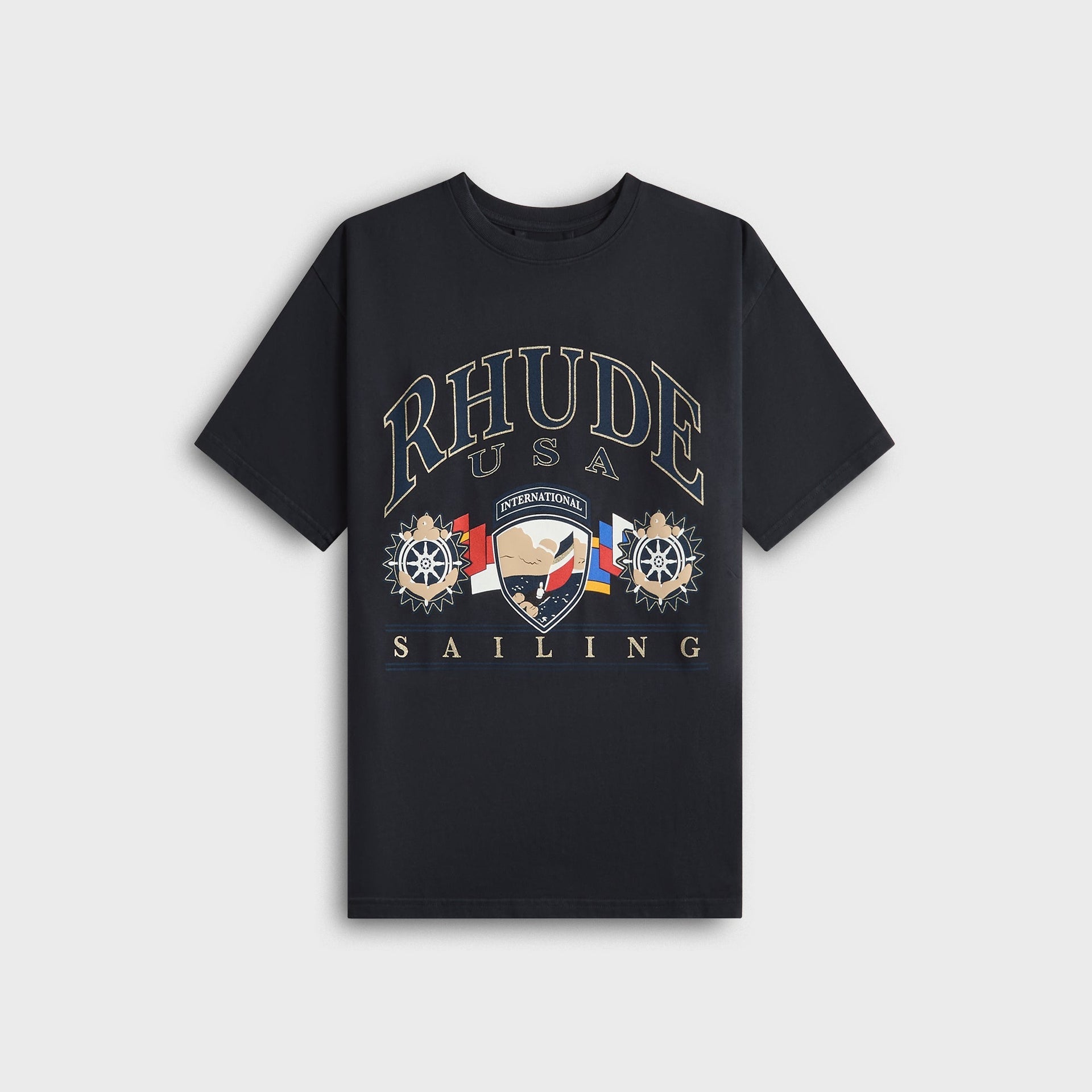 Rhude USA Sailing Icon Tee - Vintage White / Black