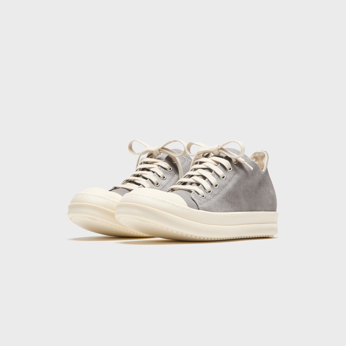 Rick Owens WMNS DRKSHDW Denim Low Sneaks - Dust / Milk / Milk