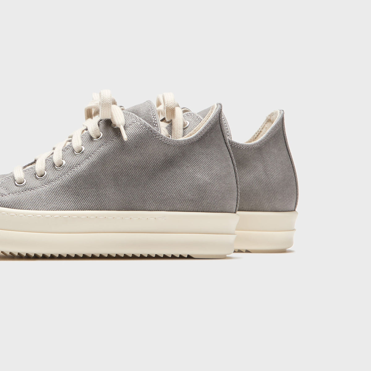 Rick Owens WMNS DRKSHDW Denim Low Sneaks - Dust / Milk / Milk