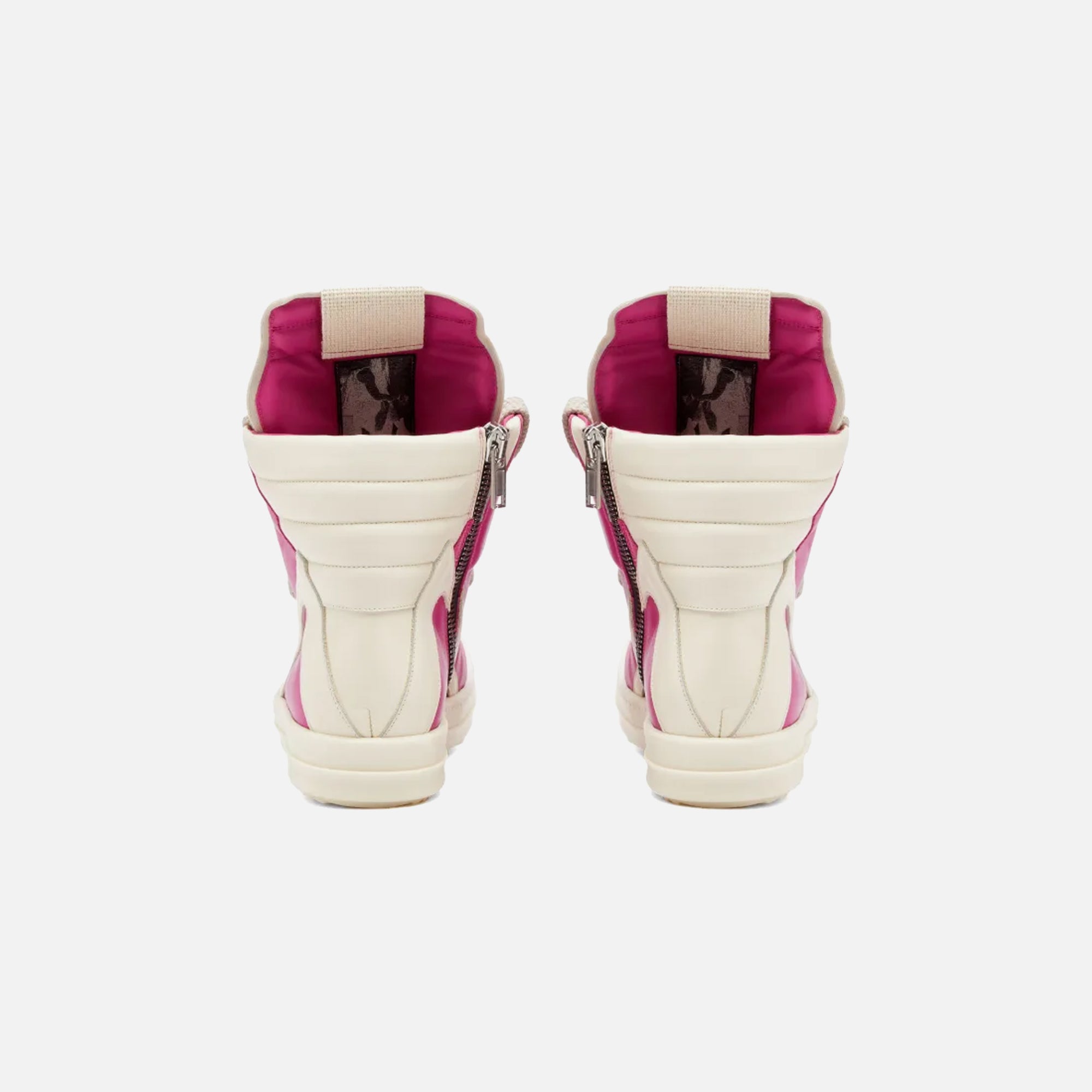 Rick Owens WMNS Scarpe Pelle Geobasket - Hot Pink / Milk